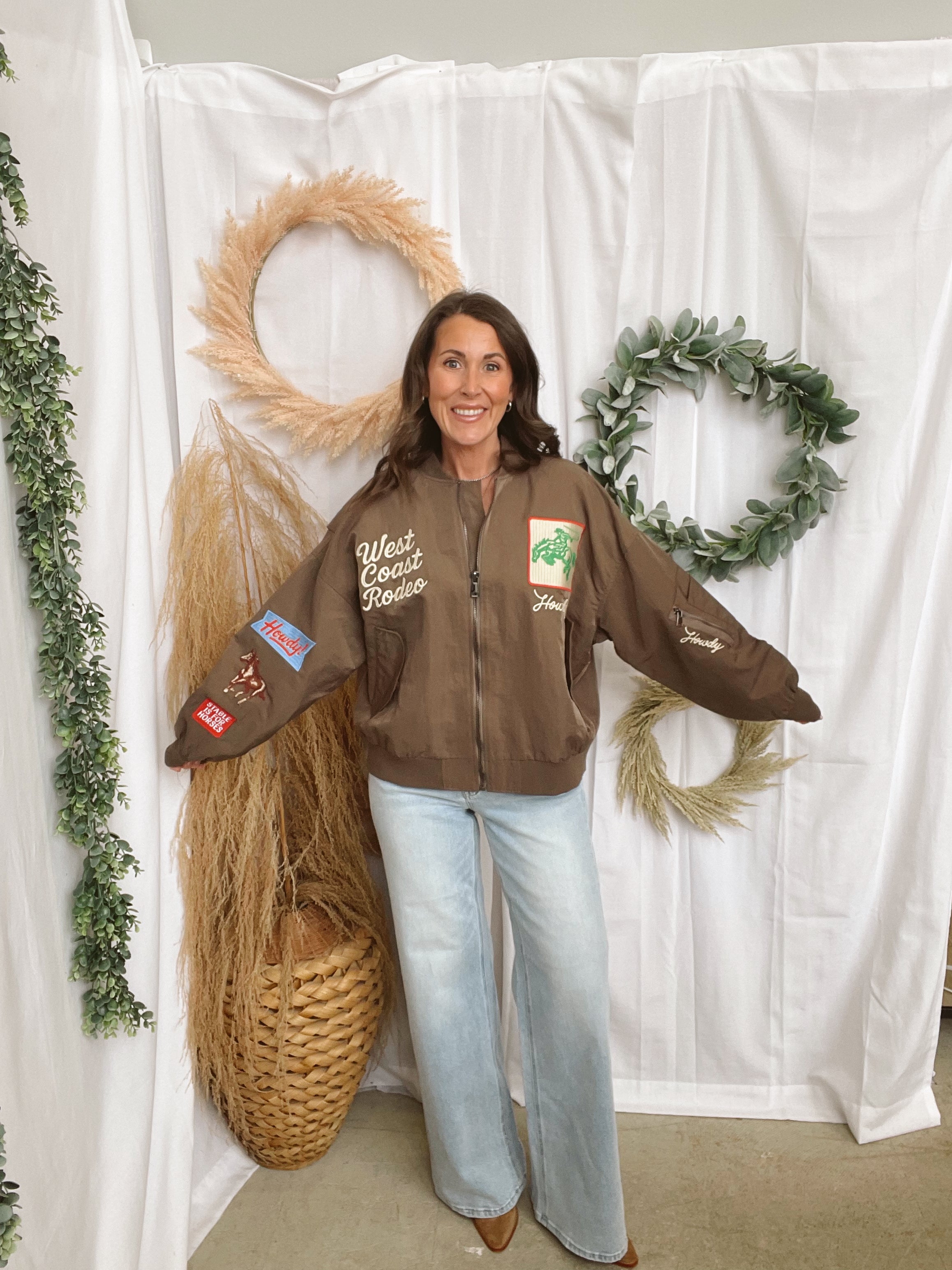 Mocha Mouse Rodeo Jacket-Coats & Jackets-davi-The Silo Boutique, Women's Fashion Boutique Located in Warren and Grand Forks North Dakota
