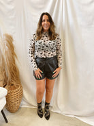 Black Leather Skort-Skirts-mono b-The Silo Boutique, Women's Fashion Boutique Located in Warren and Grand Forks North Dakota