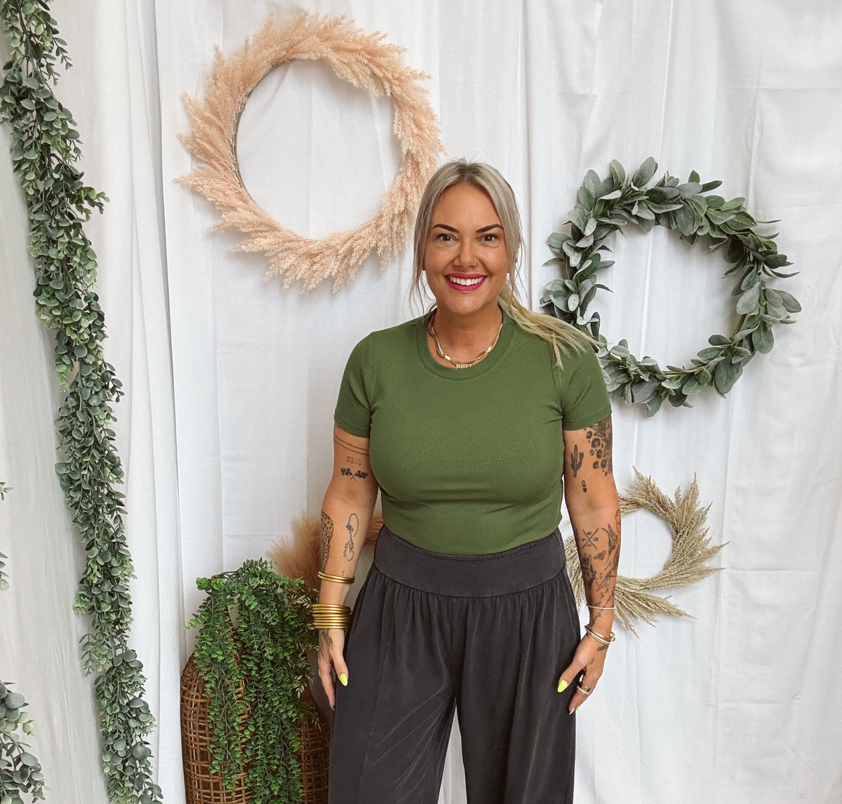 Easy Mineral Washed Pants-Ash Black-Pants-eesome-The Silo Boutique, Women's Fashion Boutique Located in Warren and Grand Forks North Dakota