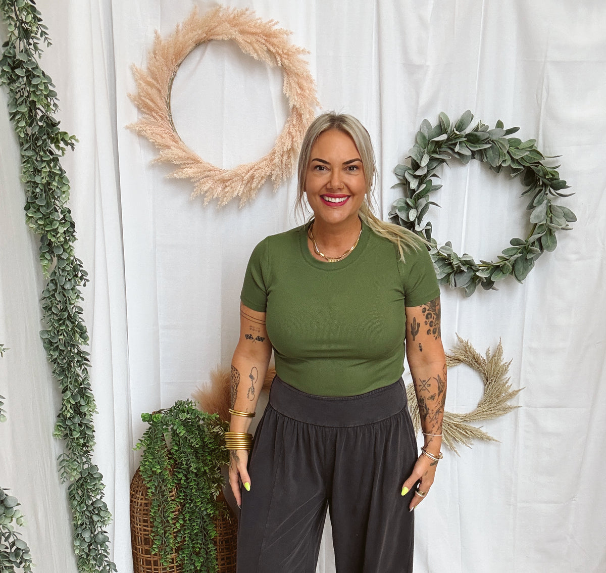 Easy Mineral Washed Pants-Ash Black-Pants-eesome-The Silo Boutique, Women's Fashion Boutique Located in Warren and Grand Forks North Dakota