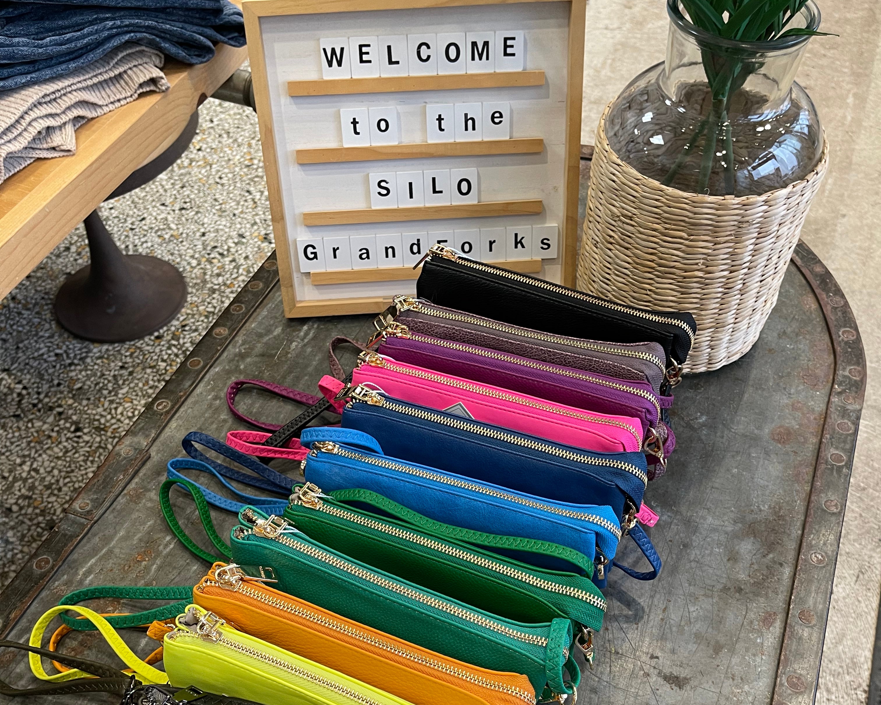 Riley 3 Compartment Crossbody/Wristlet-Crossbody Purses-Jen and Co-The Silo Boutique, Women's Fashion Boutique Located in Warren and Grand Forks North Dakota