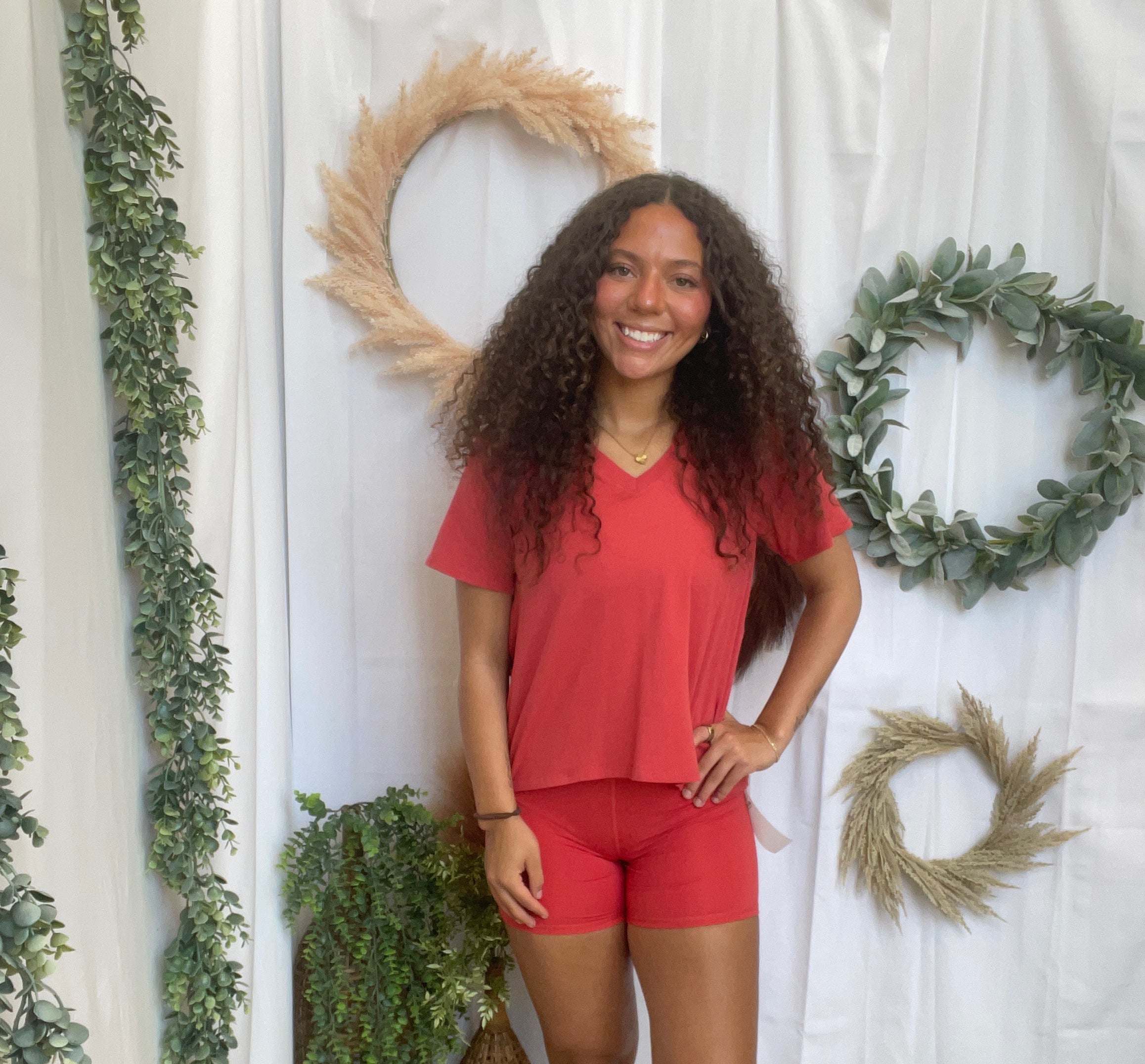 Mono B Venice Biker Short-Red-Shorts-mono b-The Silo Boutique, Women's Fashion Boutique Located in Warren and Grand Forks North Dakota