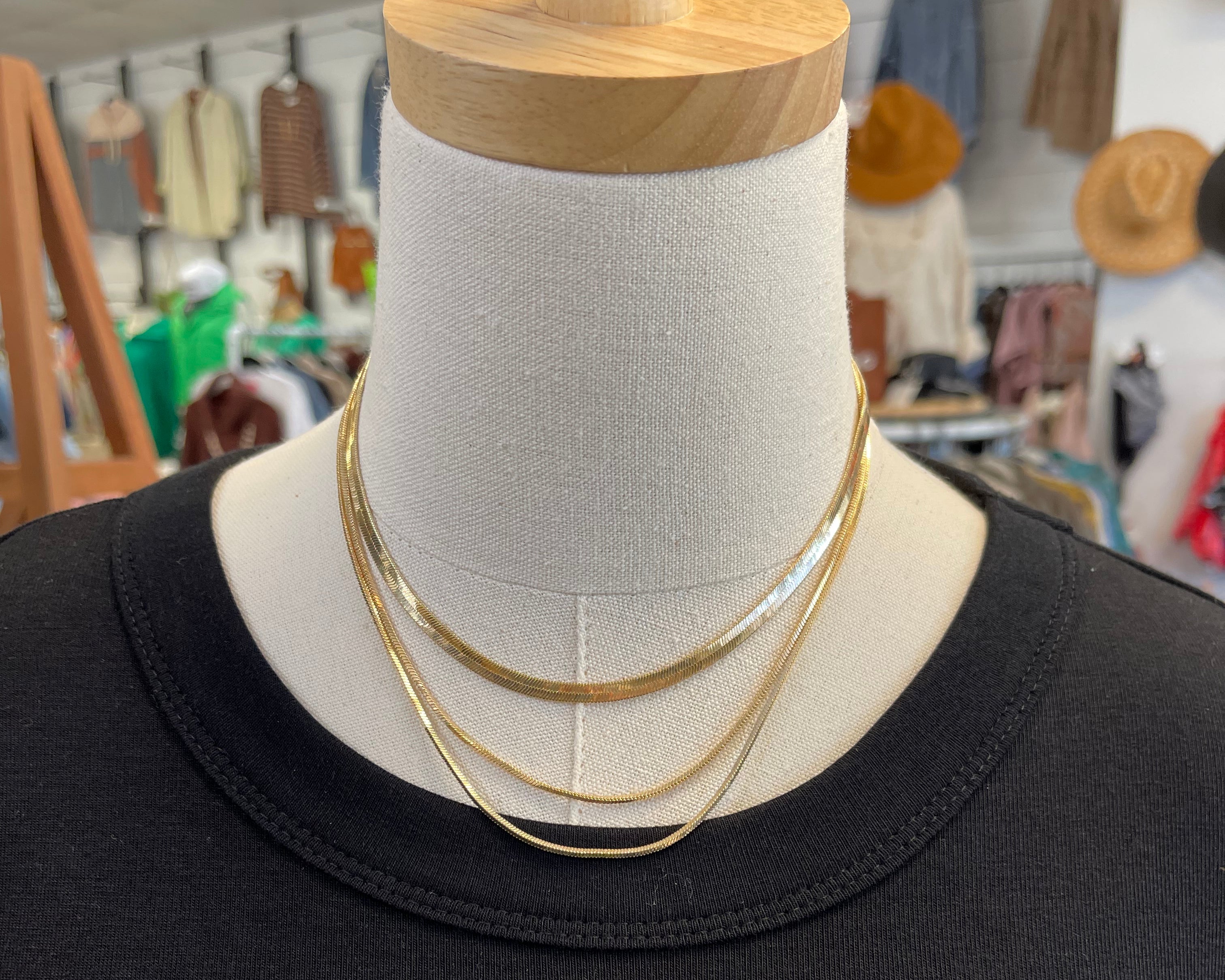 3 Strand Bone Necklace-Necklaces-Fame-The Silo Boutique, Women's Fashion Boutique Located in Warren and Grand Forks North Dakota
