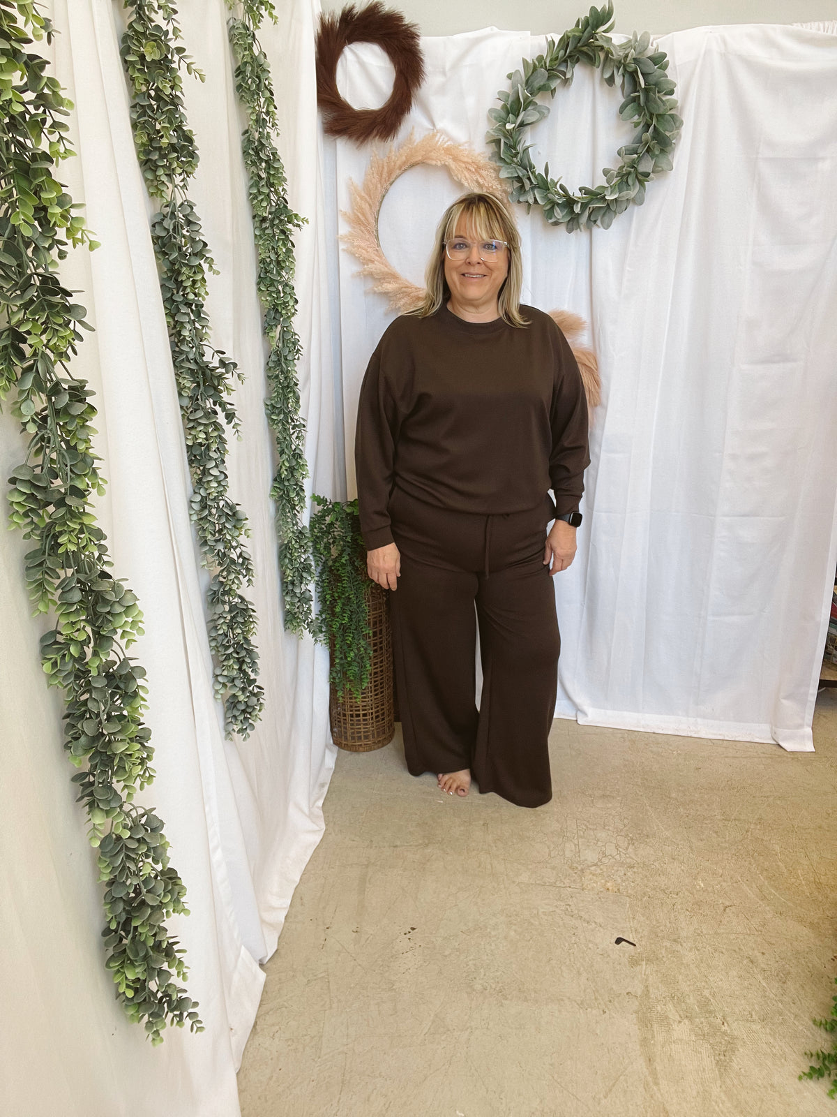 Maggie Scuba Set-Espresso-Outfit Sets-Zenana-The Silo Boutique, Women's Fashion Boutique Located in Warren and Grand Forks North Dakota
