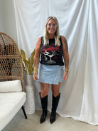 Risen Light Wash Skort-Skirts-risen-The Silo Boutique, Women's Fashion Boutique Located in Warren and Grand Forks North Dakota