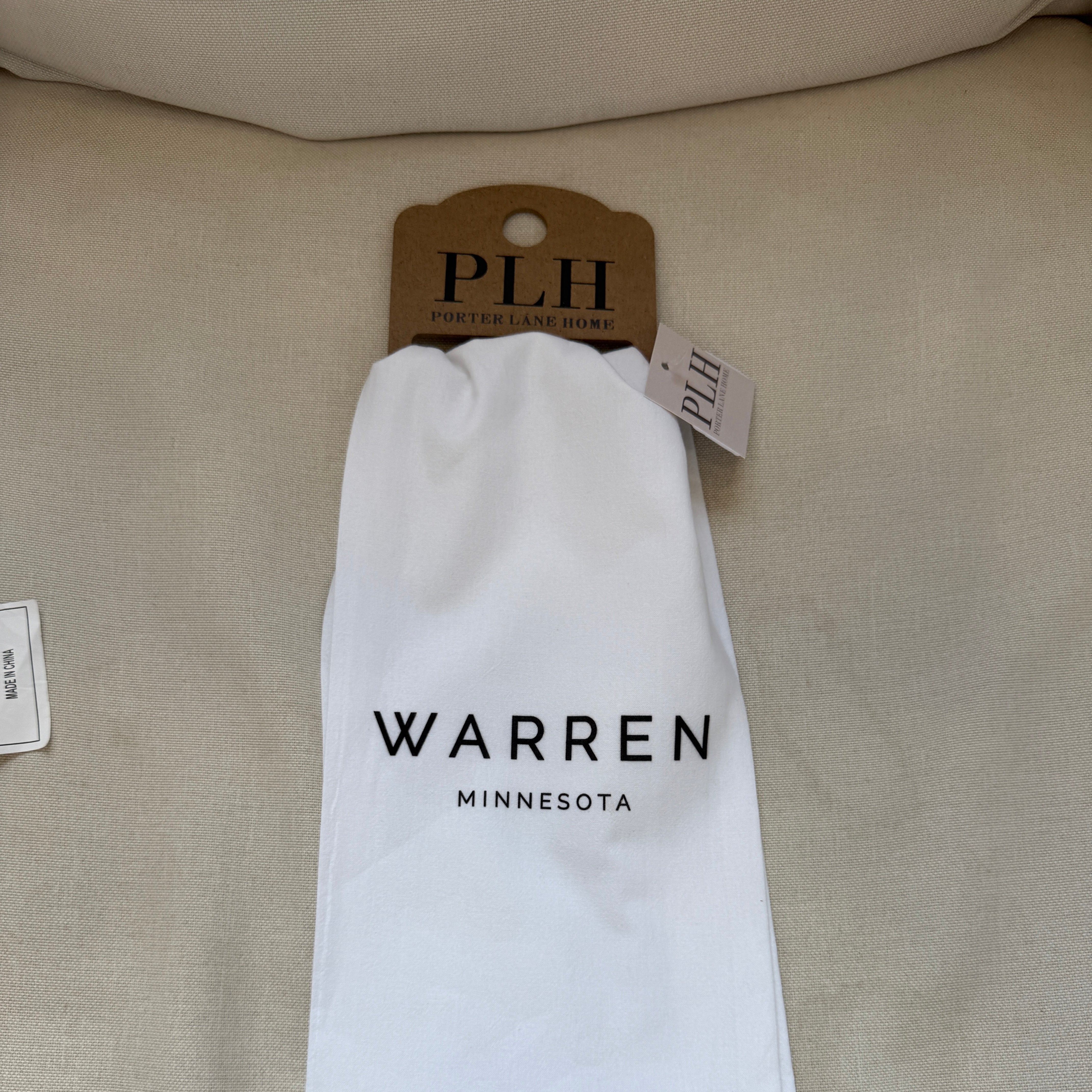 Warren Tea Towel-Tea Towels-Porter Lane-The Silo Boutique, Women's Fashion Boutique Located in Warren and Grand Forks North Dakota