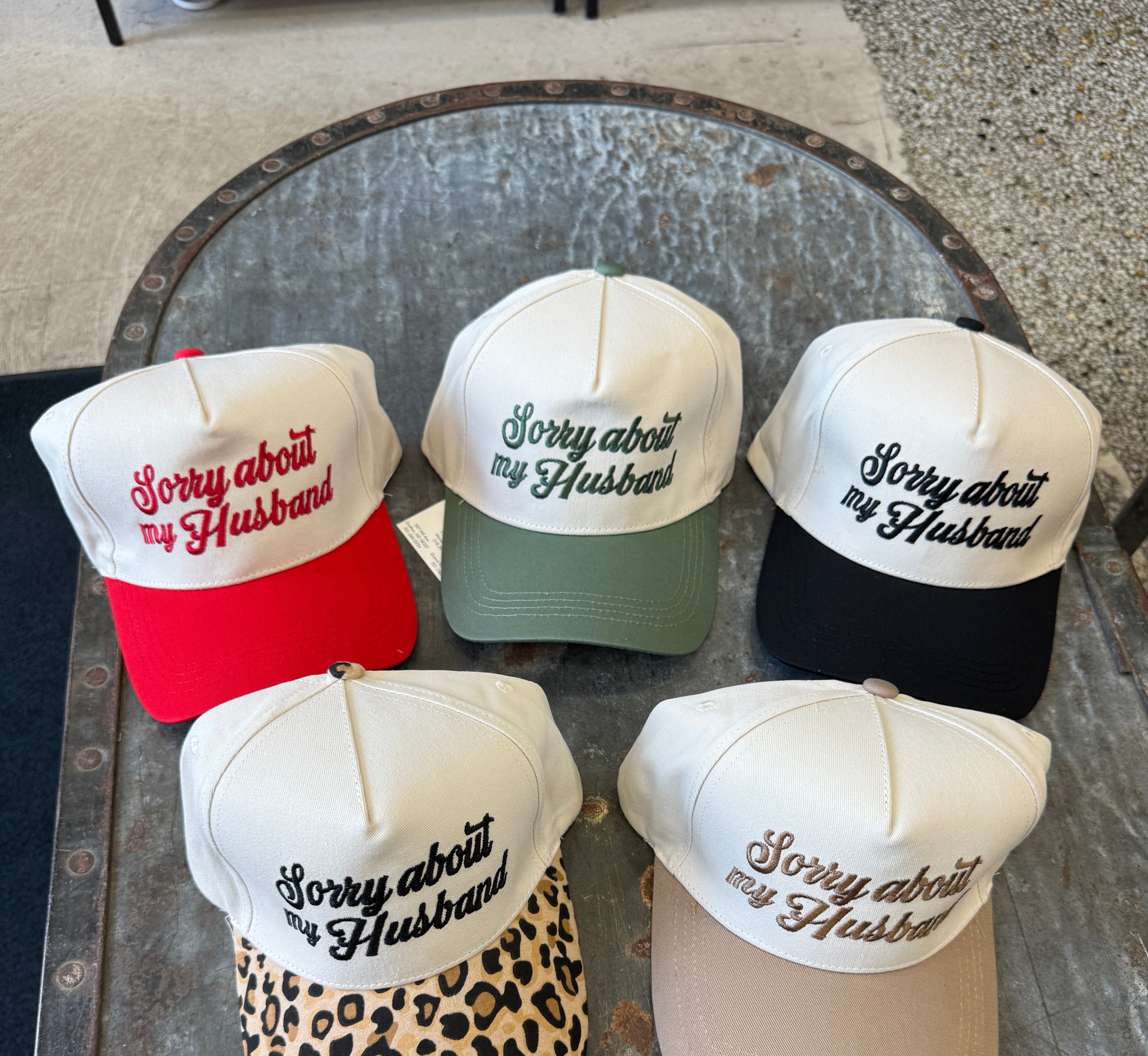 Sorry About My Husband Hat-Hats-Zenana-The Silo Boutique, Women's Fashion Boutique Located in Warren and Grand Forks North Dakota