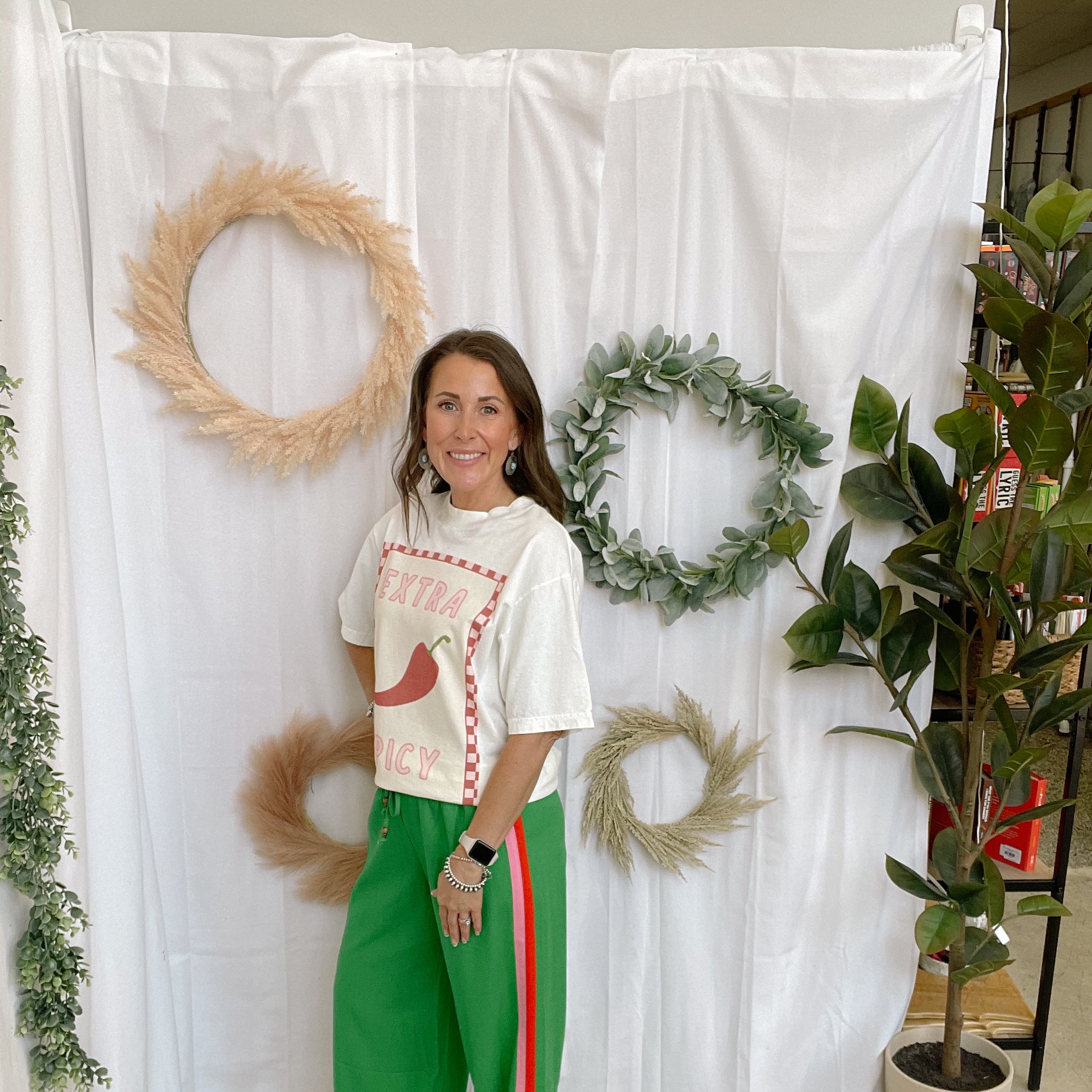 THML Green Stripe Pants-Pants-thml-The Silo Boutique, Women's Fashion Boutique Located in Warren and Grand Forks North Dakota