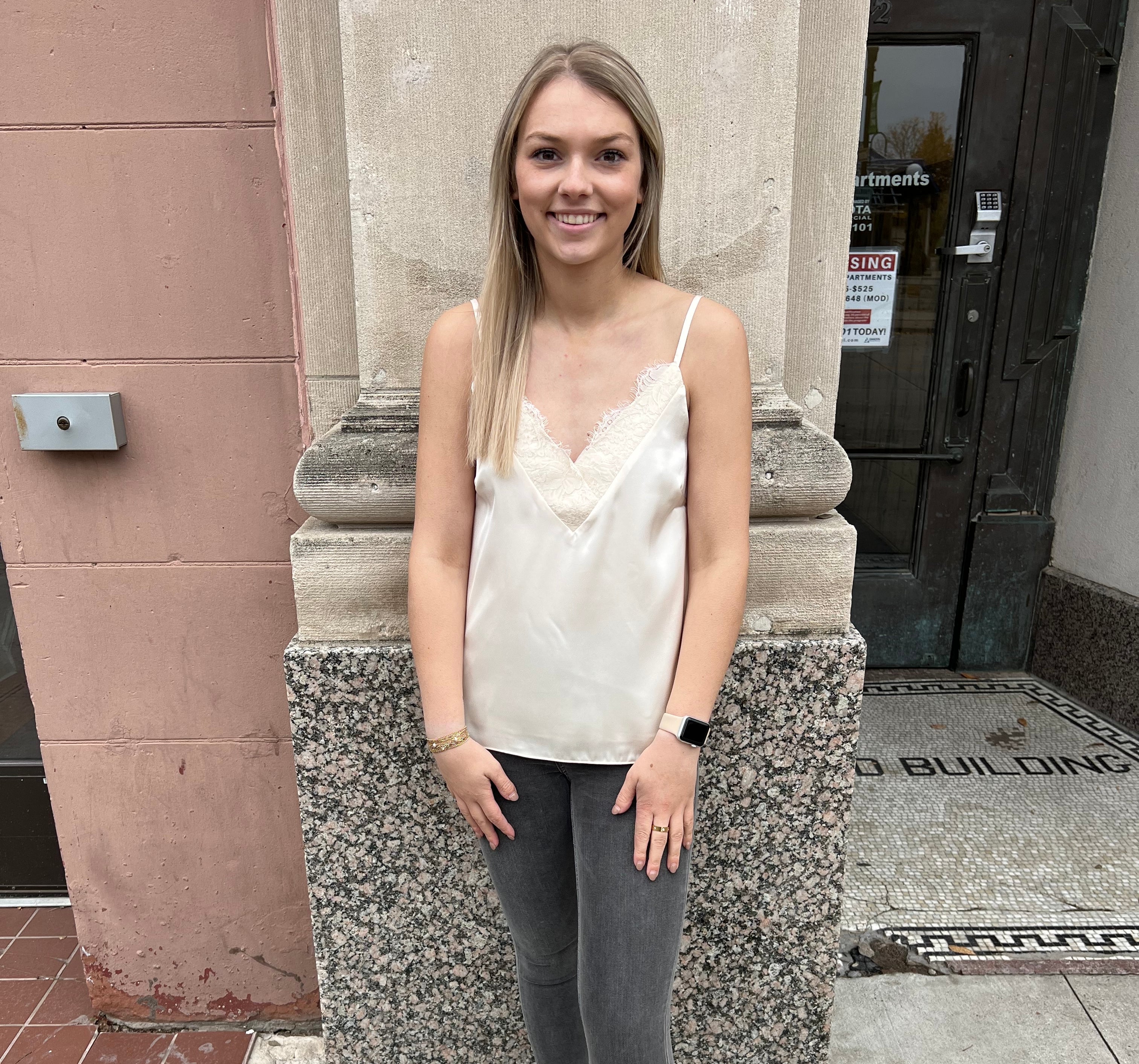 Cream No Blues Lace Cami-Camis-skies are blue-The Silo Boutique, Women's Fashion Boutique Located in Warren and Grand Forks North Dakota