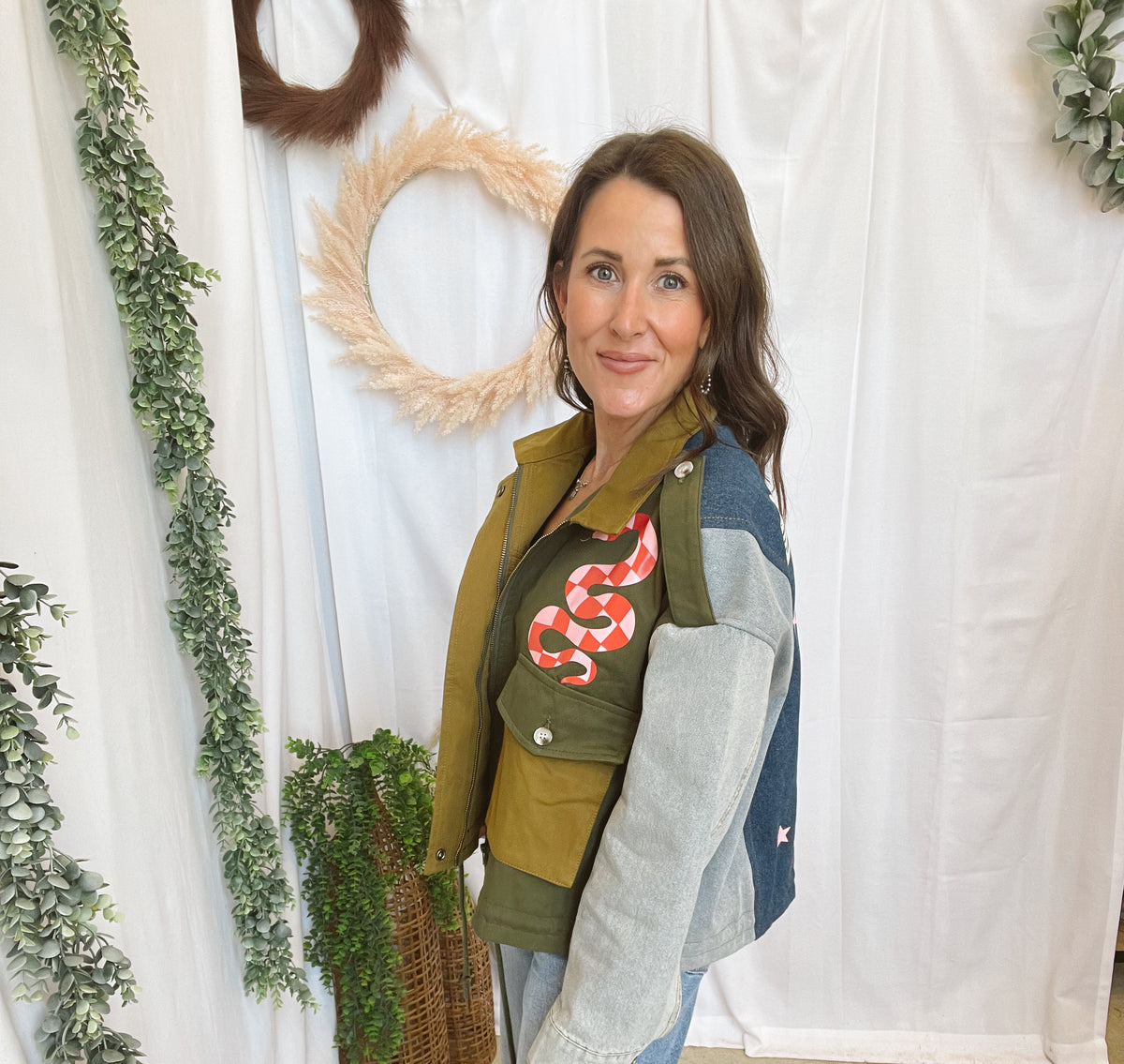 Davi Dani Mixed Media Jacket-Coats & Jackets-davi dani-The Silo Boutique, Women's Fashion Boutique Located in Warren and Grand Forks North Dakota