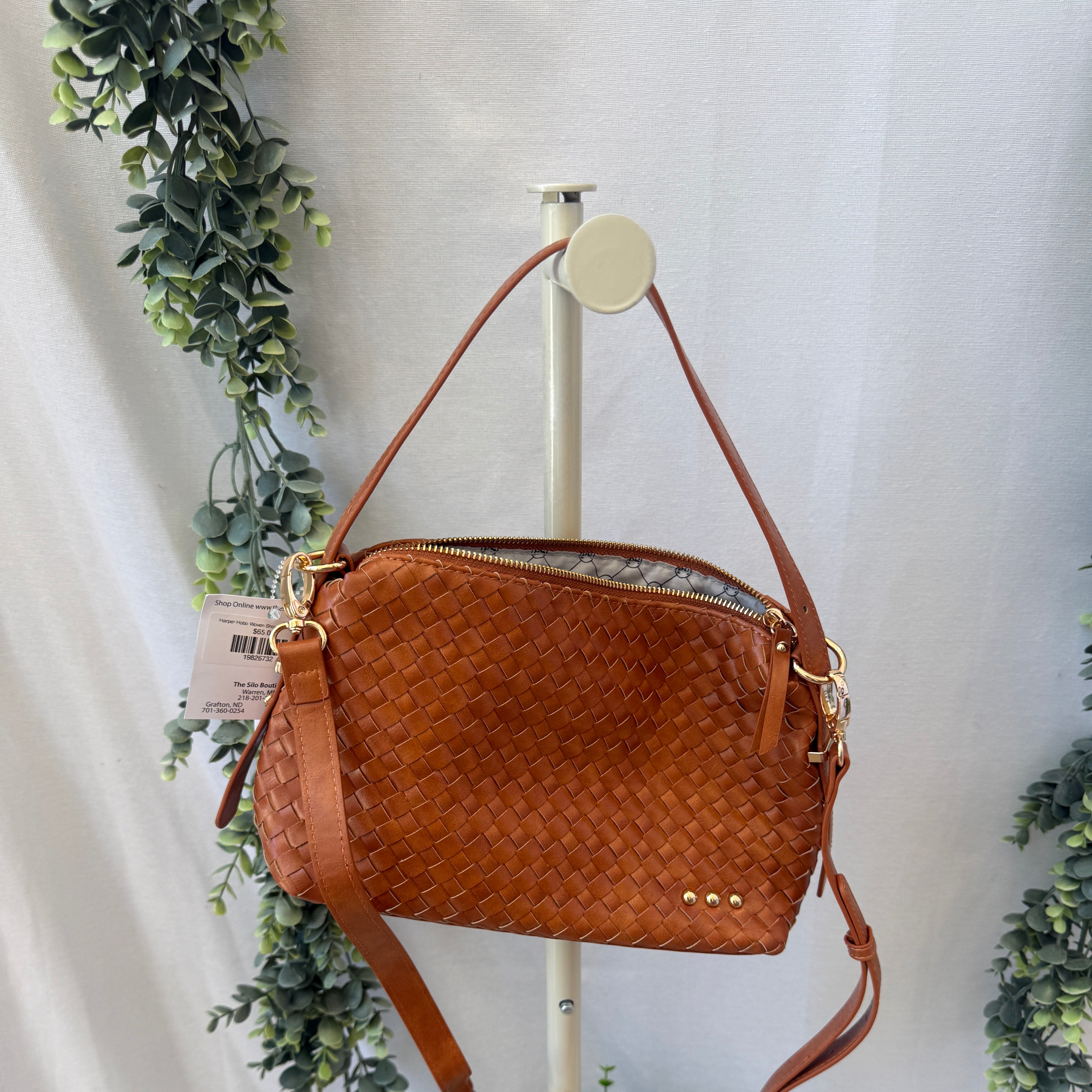 Harper Hobo Woven Shoulder Bag-Brown-The Silo Boutique-The Silo Boutique, Women's Fashion Boutique Located in Warren and Grand Forks North Dakota