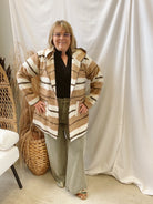 Mocha Teddy Fur Cardigan Jacket-Coats & Jackets-easel-The Silo Boutique, Women's Fashion Boutique Located in Warren and Grand Forks North Dakota