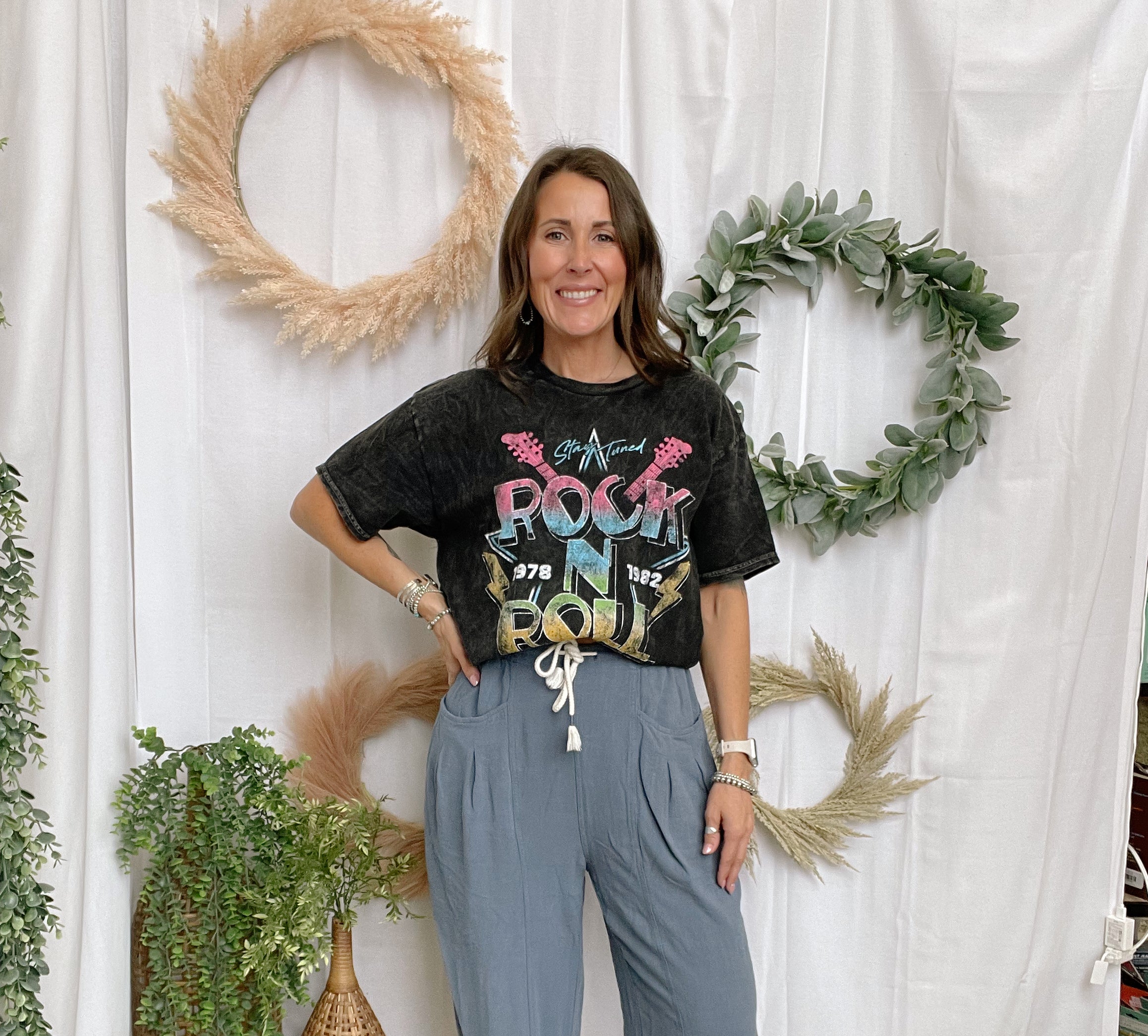 Annie Loose Pants-Denim Blue-Pants-anniewear-The Silo Boutique, Women's Fashion Boutique Located in Warren and Grand Forks North Dakota