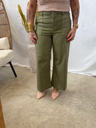 Kut Meg High Rise Wide Leg Pant -Basil-Final Sale-Jeans-Kut-The Silo Boutique, Women's Fashion Boutique Located in Warren and Grand Forks North Dakota