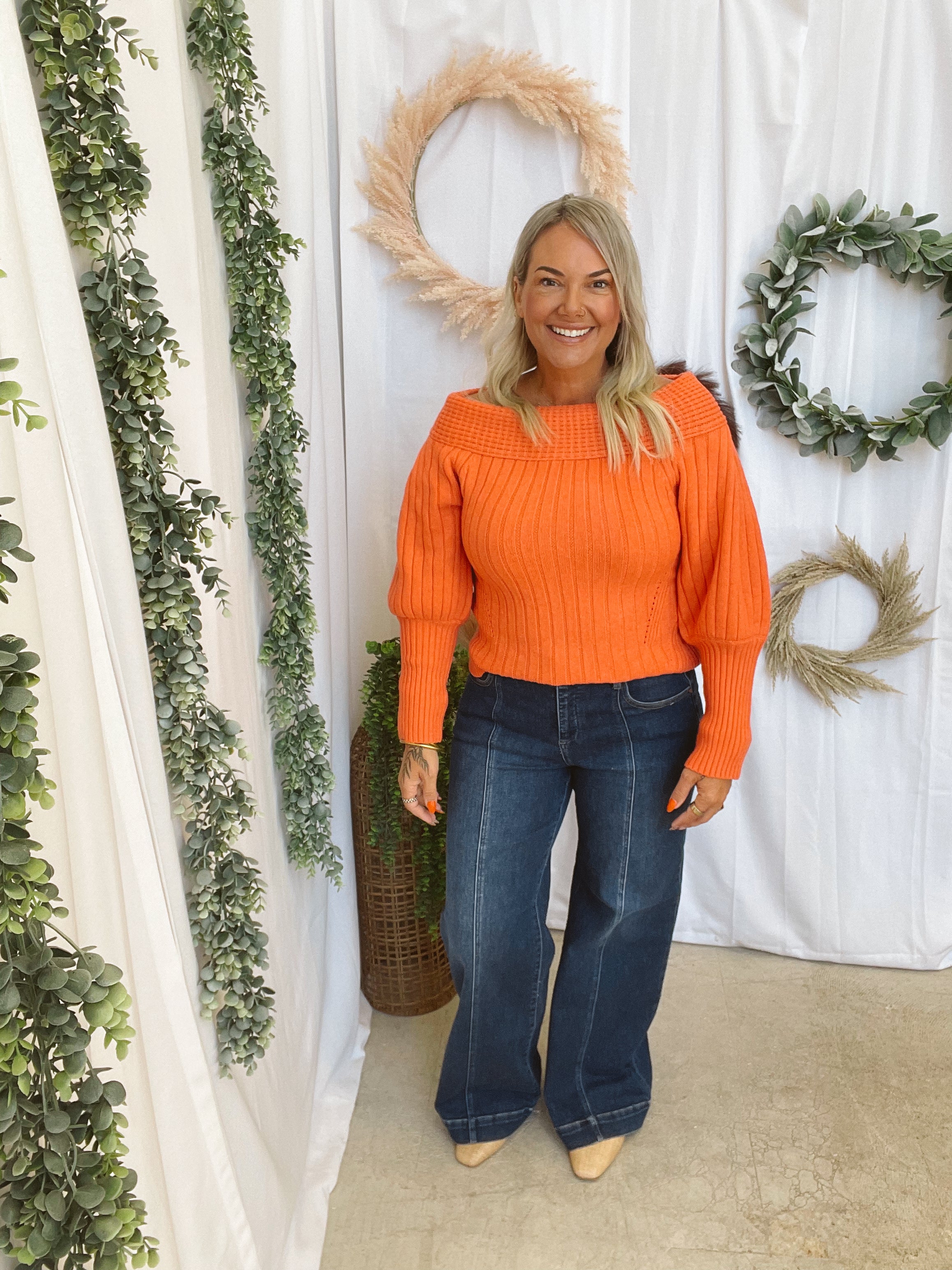 Risen Front Seam Wide Leg Jeans-Jeans-risen-The Silo Boutique, Women's Fashion Boutique Located in Warren and Grand Forks North Dakota