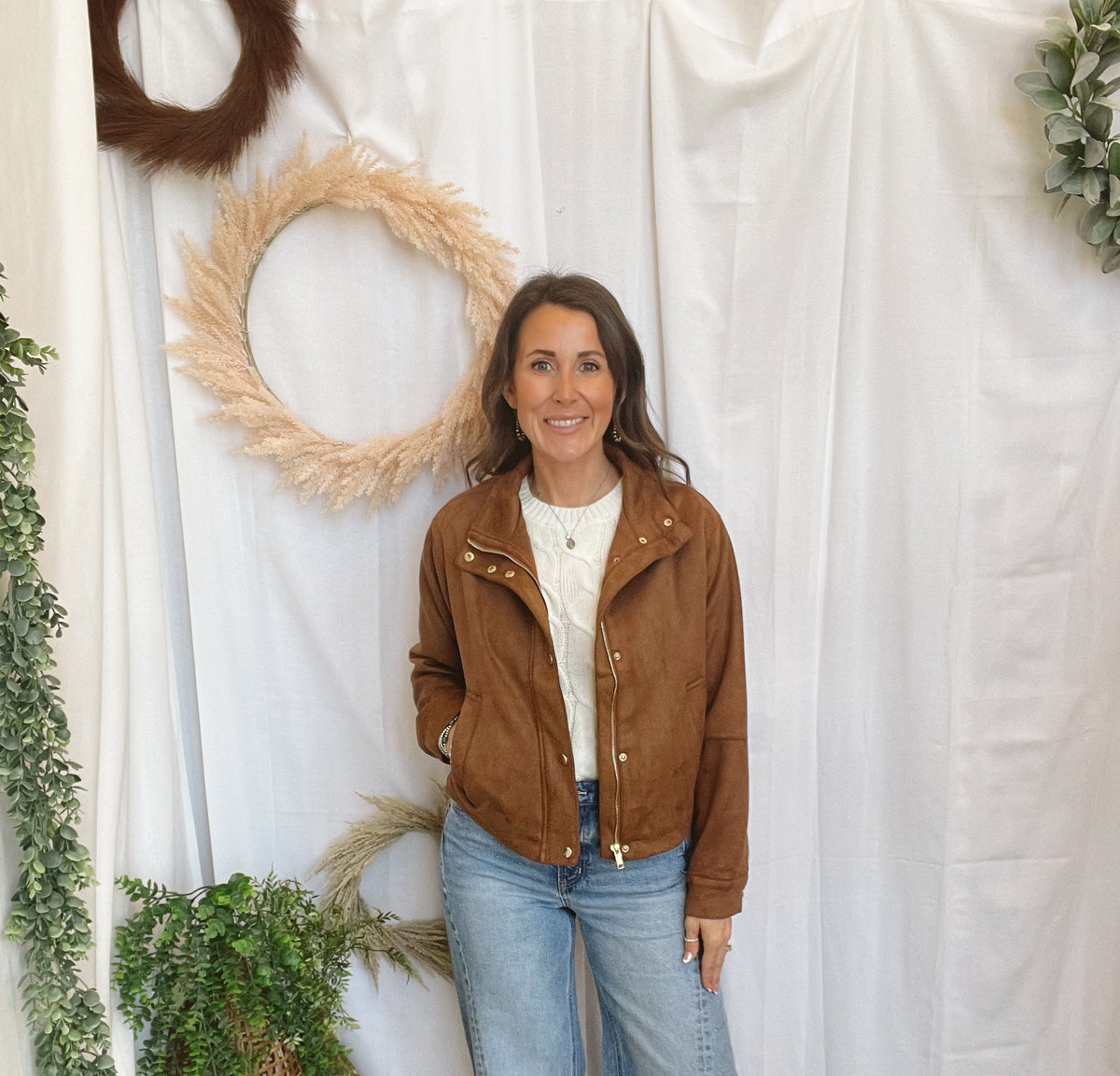 Quinn Suede Jacket-Camel-Coats & Jackets-hyfve-The Silo Boutique, Women's Fashion Boutique Located in Warren and Grand Forks North Dakota