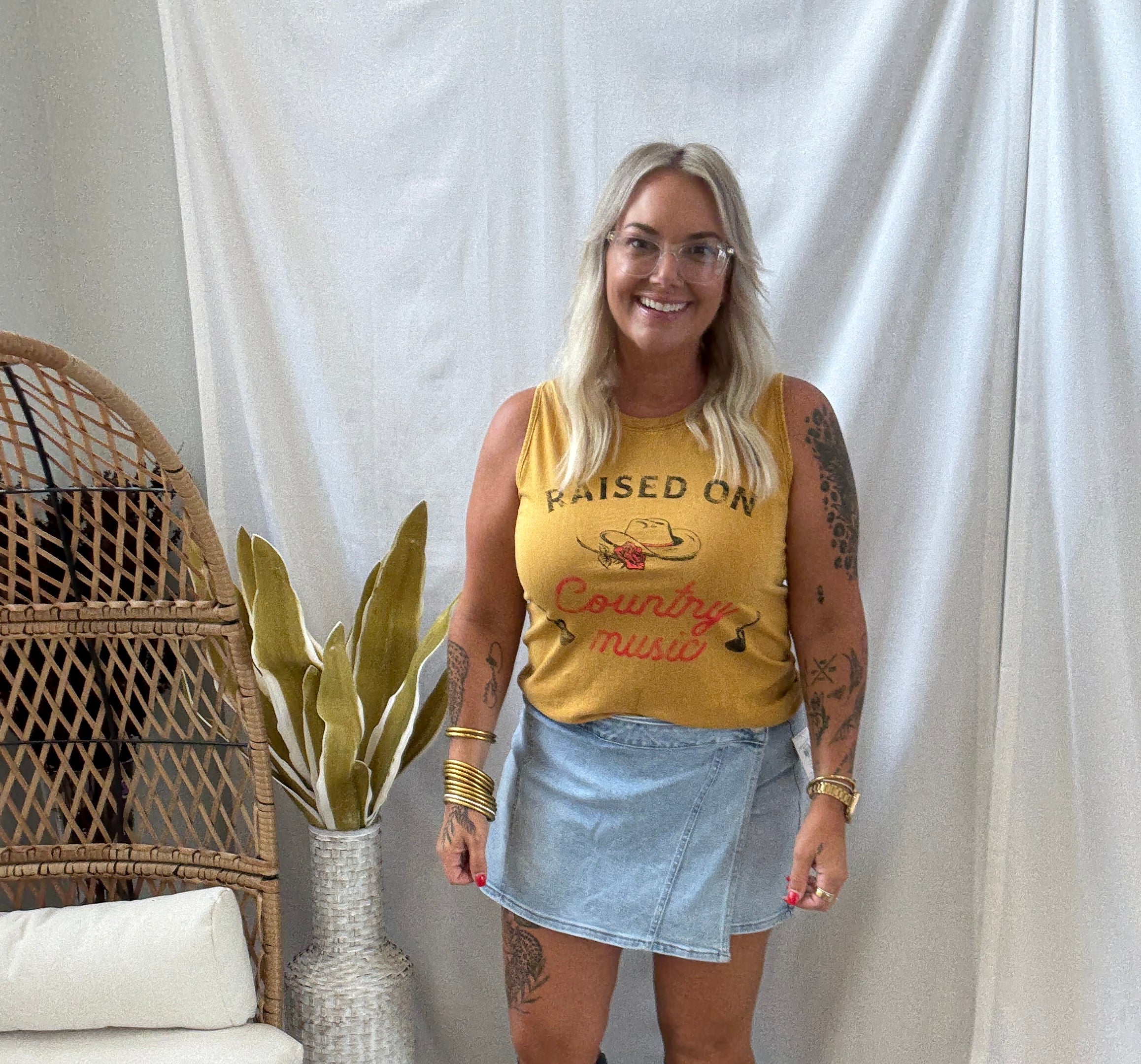 Risen Light Wash Skort-Skirts-risen-The Silo Boutique, Women's Fashion Boutique Located in Warren and Grand Forks North Dakota