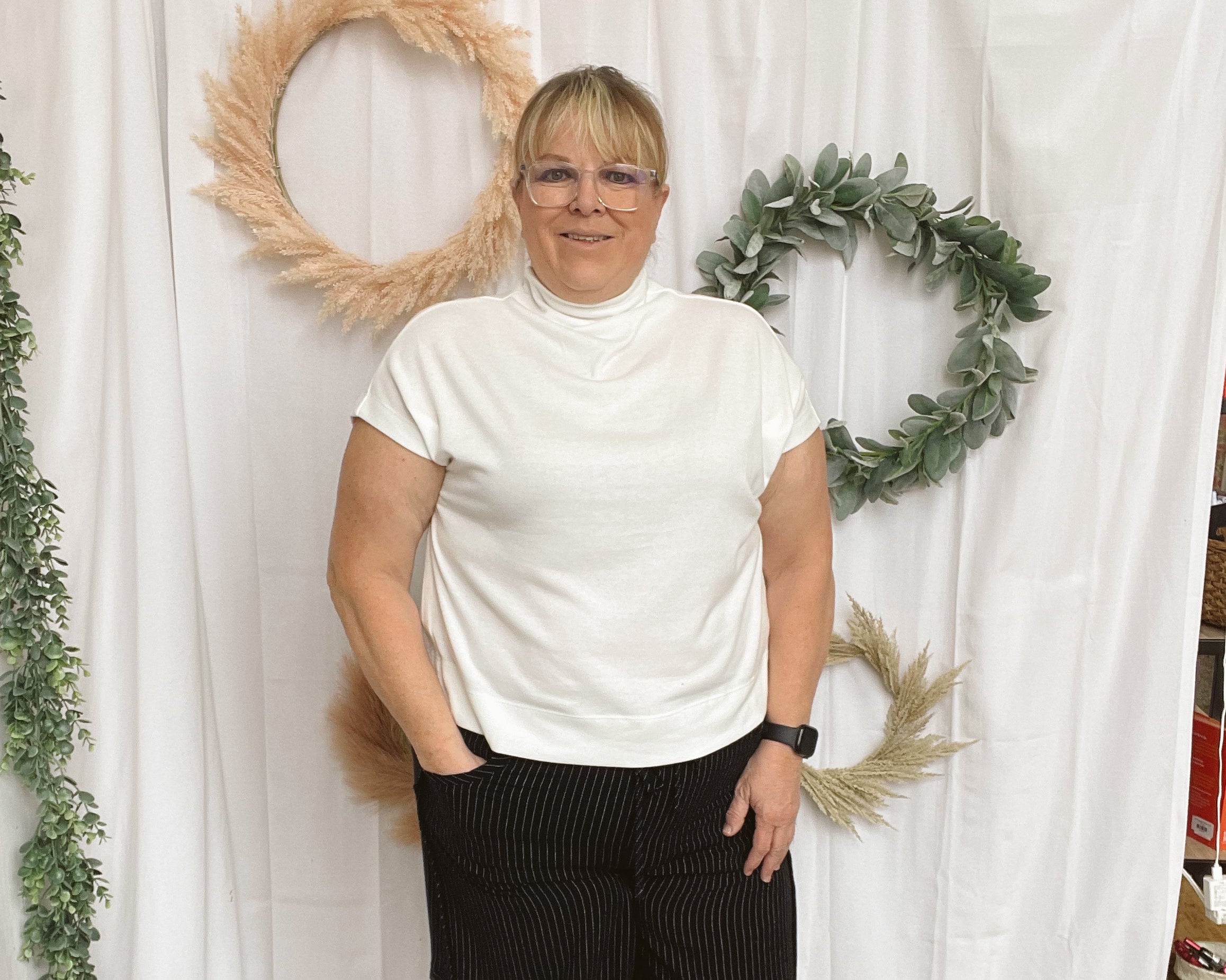 The Lovey Striped Pants-Black-The Silo Boutique-The Silo Boutique, Women's Fashion Boutique Located in Warren and Grand Forks North Dakota