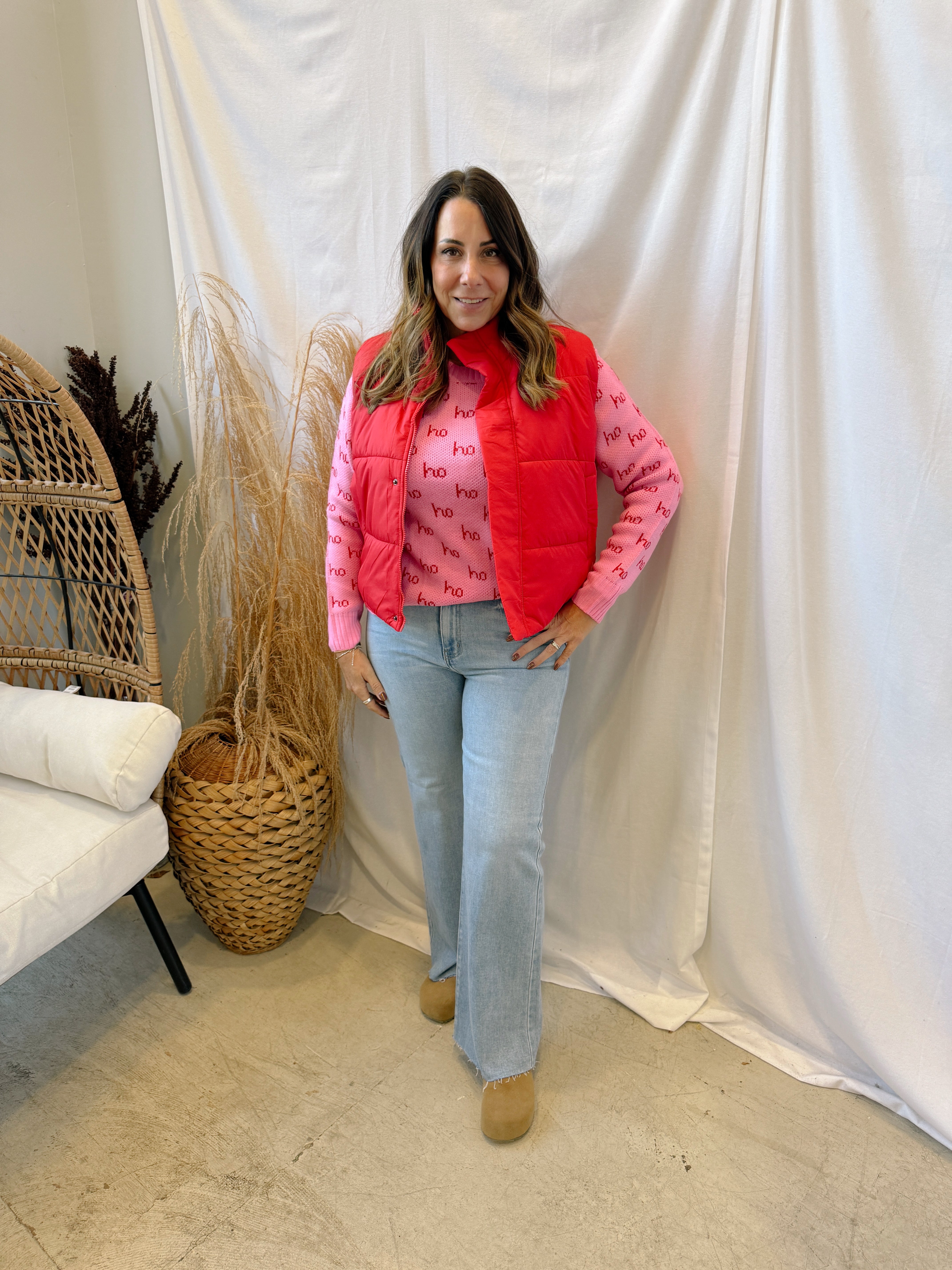 Classic Vest-Red-Vests-panaache-The Silo Boutique, Women's Fashion Boutique Located in Warren and Grand Forks North Dakota