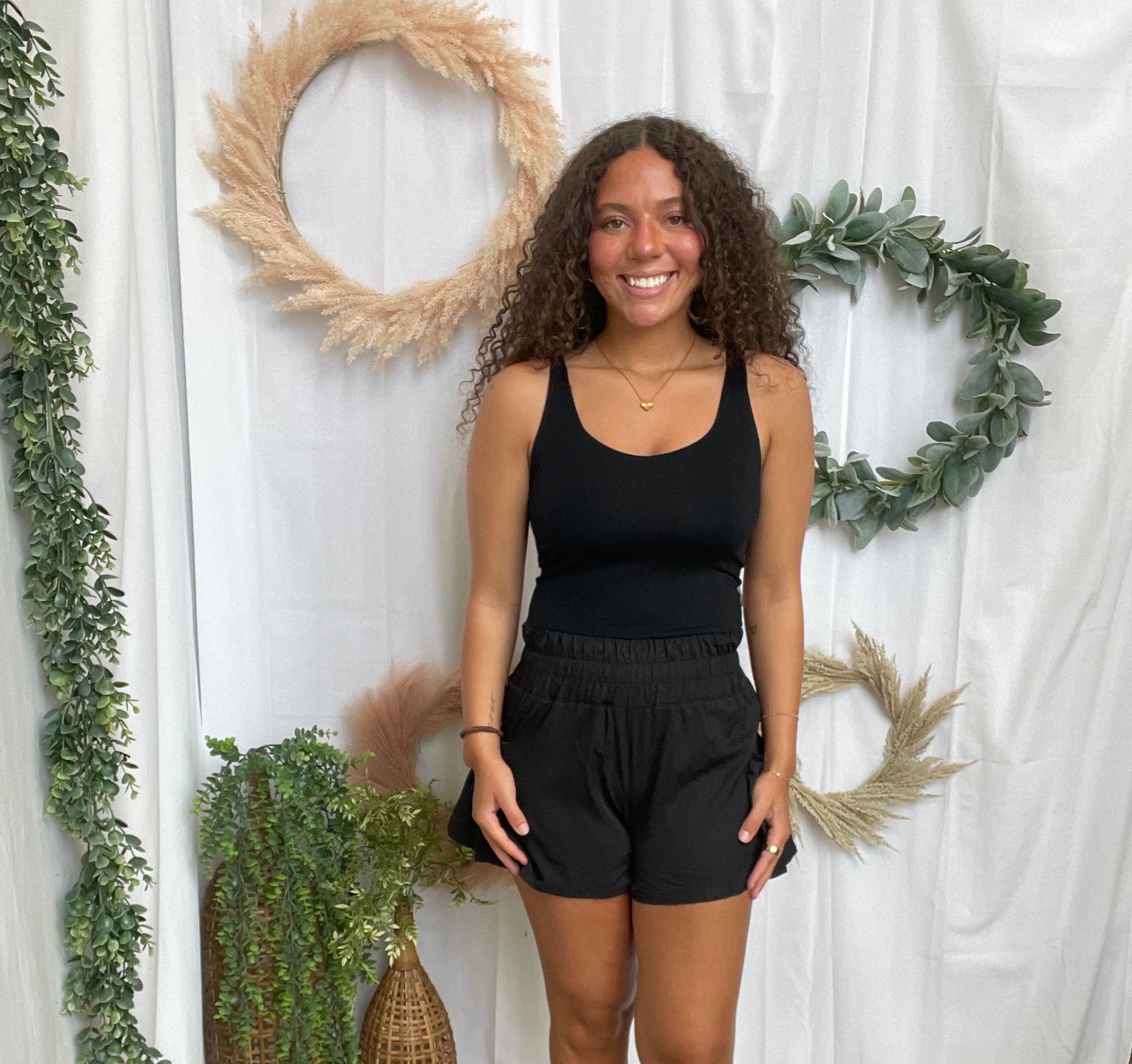 Flounce and Flow Romper-Black-Final Sale-Jumpsuits & Rompers-mono b-The Silo Boutique, Women's Fashion Boutique Located in Warren and Grand Forks North Dakota