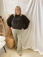 Long Sleeve Airflow Blouse-Black-Long Sleeve Tops-oddi-The Silo Boutique, Women's Fashion Boutique Located in Warren and Grand Forks North Dakota