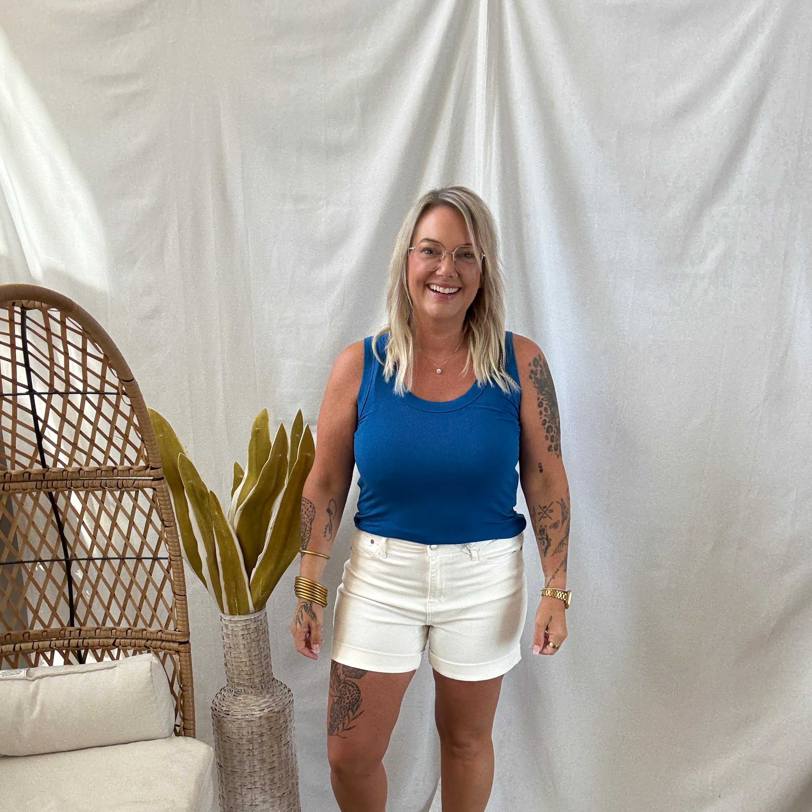 Zen Ribbed Tank Top-Tank Tops-Zenana-The Silo Boutique, Women's Fashion Boutique Located in Warren and Grand Forks North Dakota