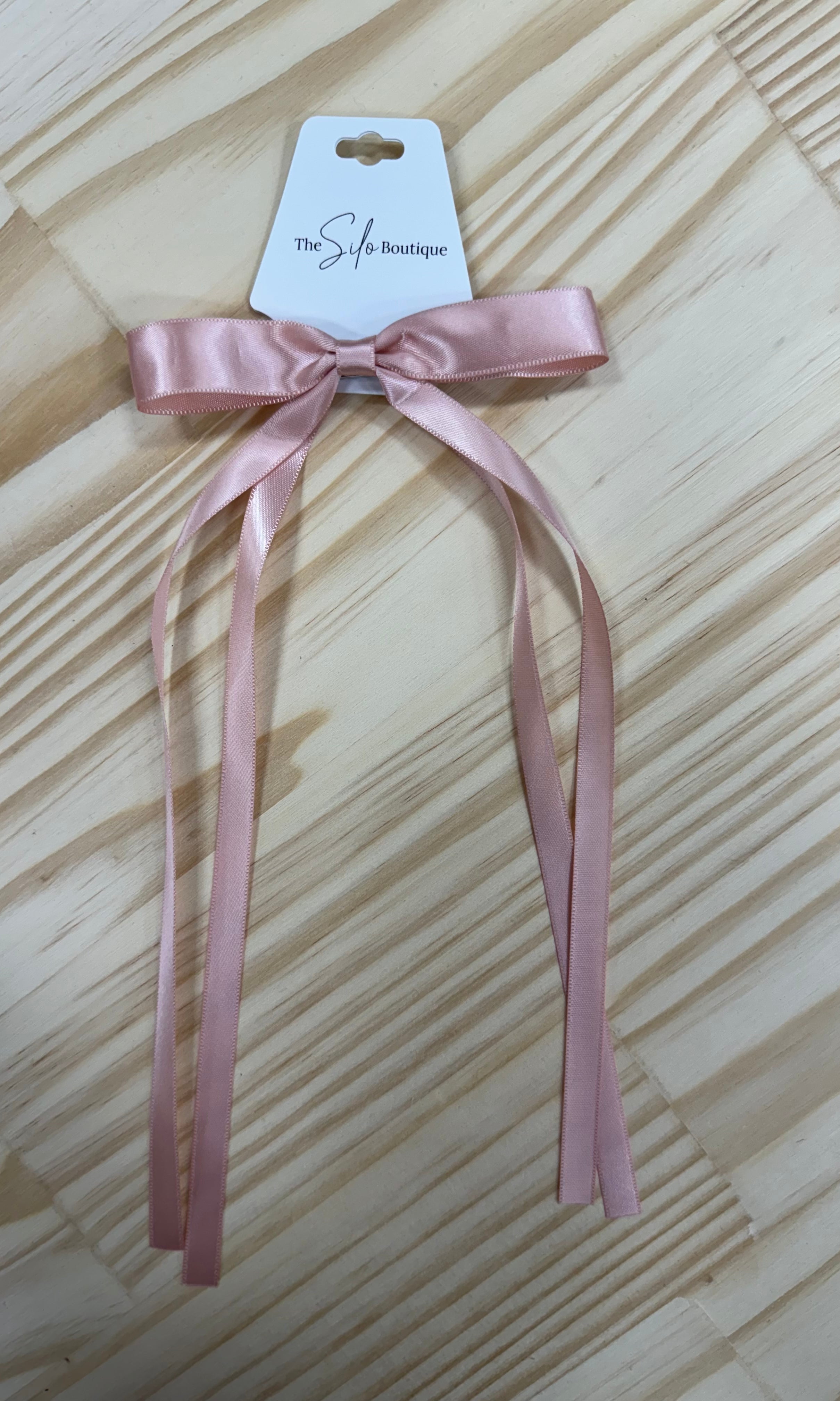 Satin Hair Bow-Hair Accessories-wall to wall-The Silo Boutique, Women's Fashion Boutique Located in Warren and Grand Forks North Dakota