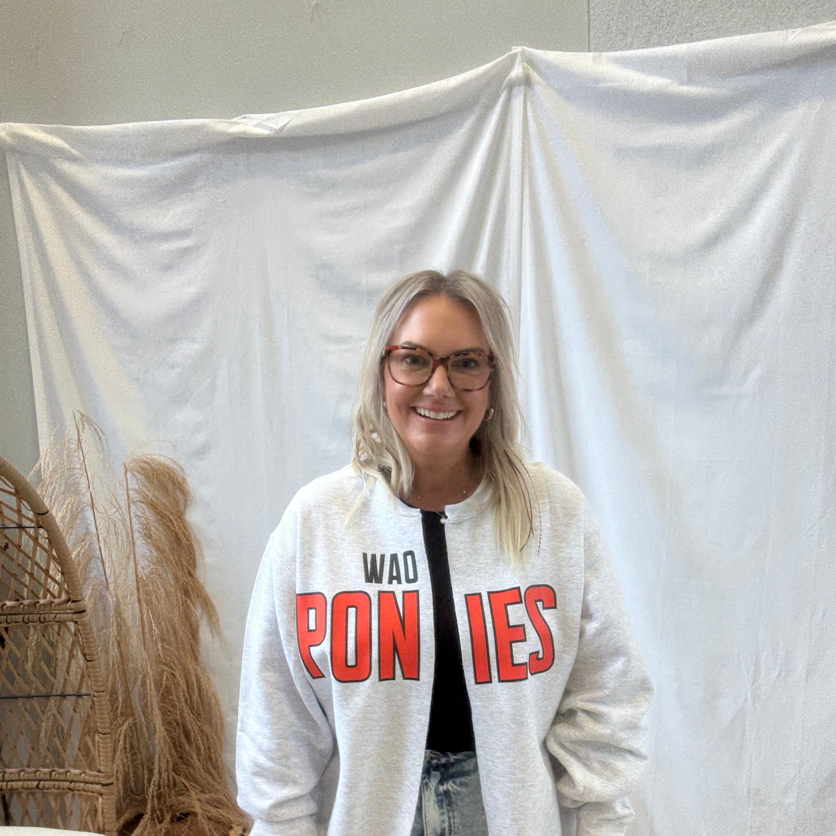 Ponies Sweatshirt Cardigan-Cardigans-blackframe-The Silo Boutique, Women's Fashion Boutique Located in Warren and Grand Forks North Dakota