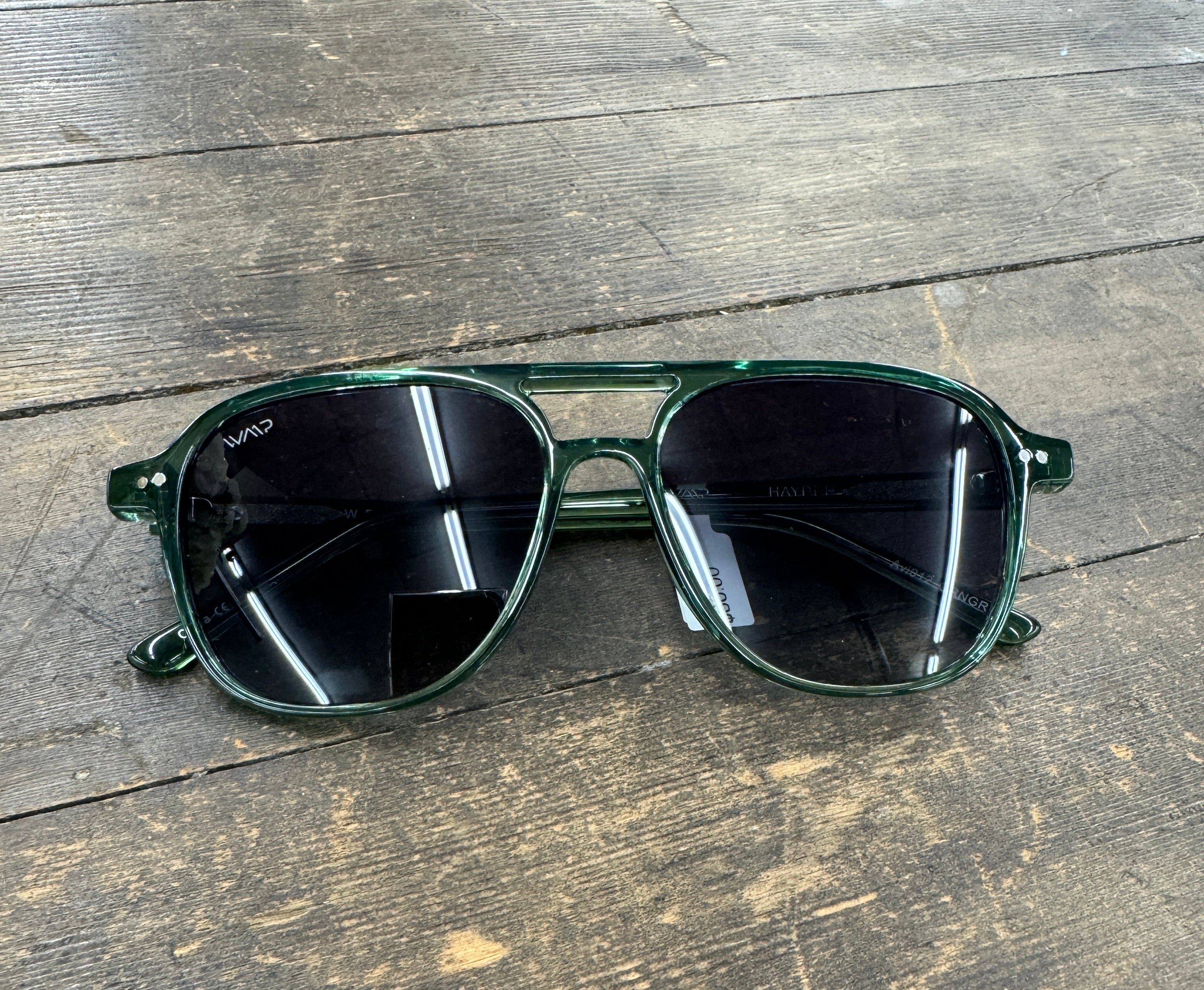 WMP Olive Aviator Sunglasses-Sunglasses-wmp-The Silo Boutique, Women's Fashion Boutique Located in Warren and Grand Forks North Dakota