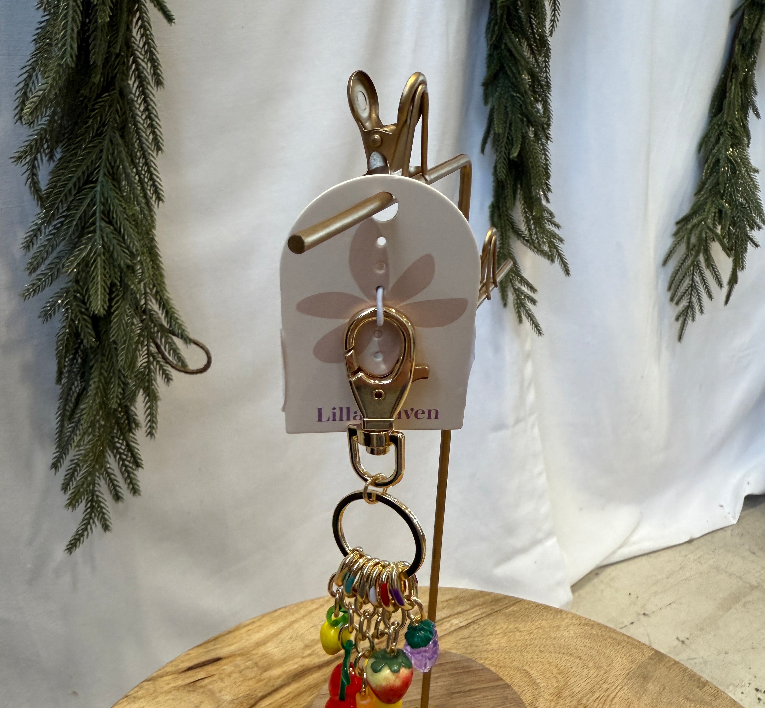 Fruit Charm Embellished Key Bag Chain-Keychains-Sensibling Corp.-The Silo Boutique, Women's Fashion Boutique Located in Warren and Grand Forks North Dakota