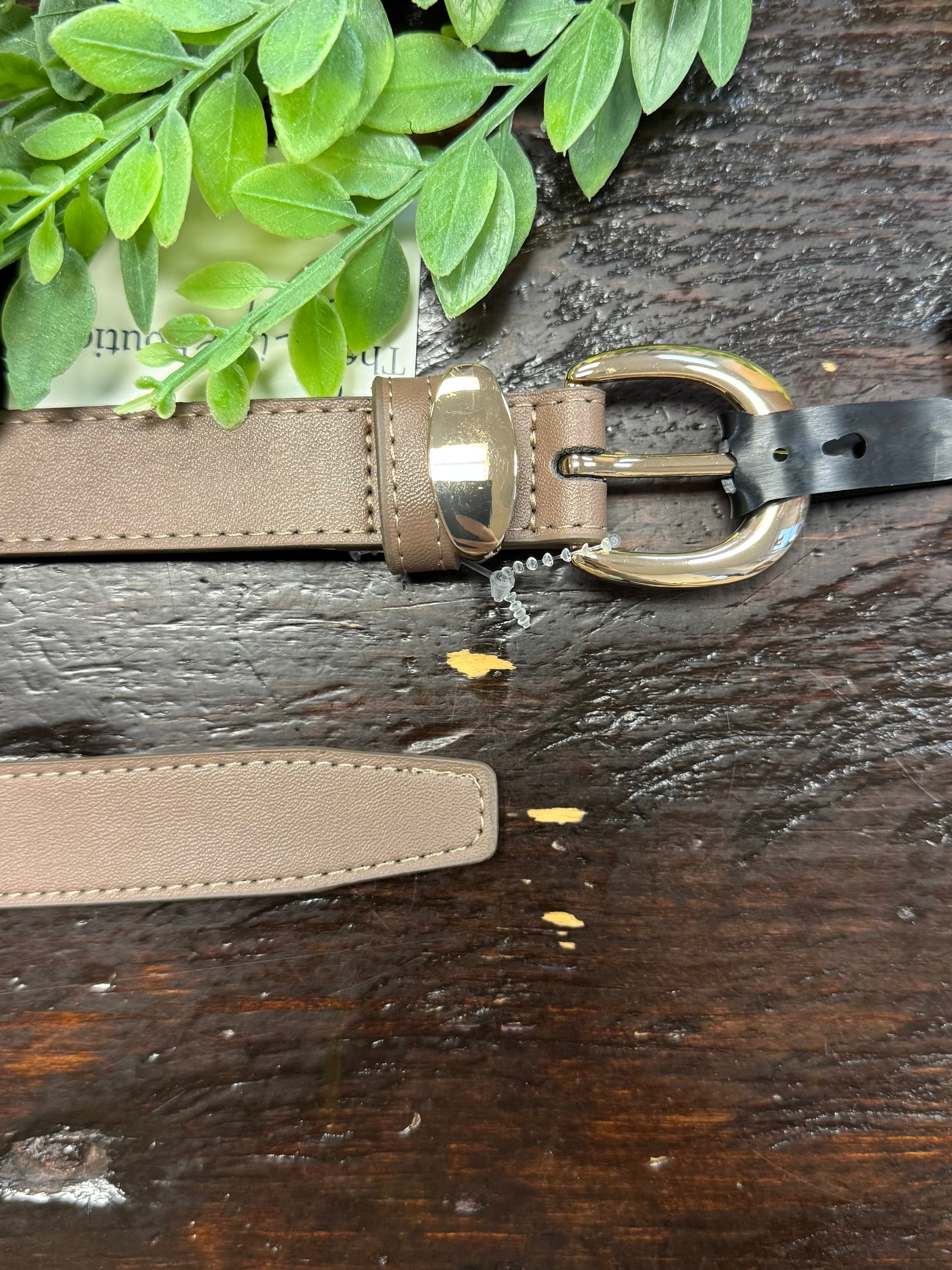 Crescent Belt-Khaki-Belts-Fame-The Silo Boutique, Women's Fashion Boutique Located in Warren and Grand Forks North Dakota