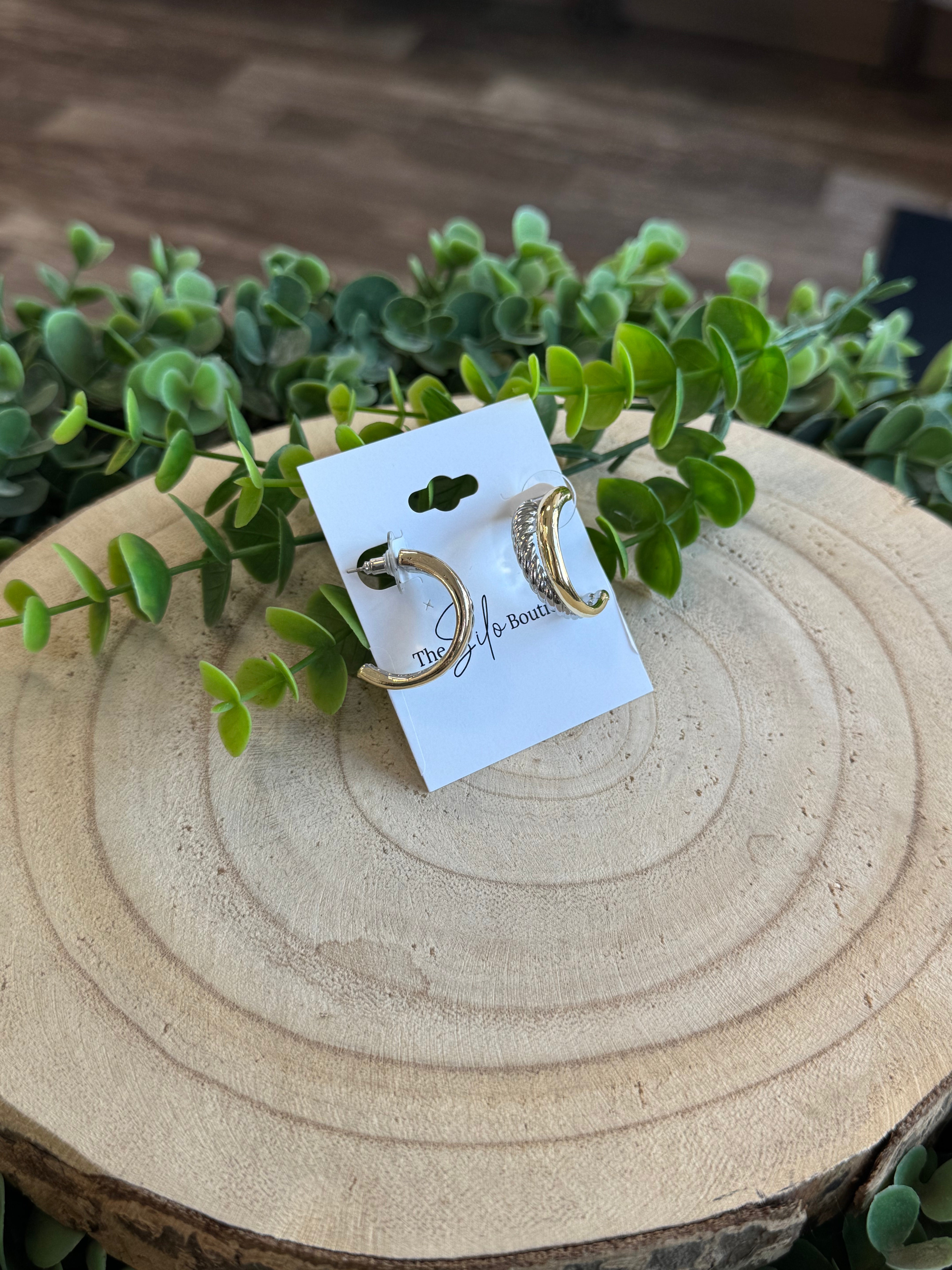 Mixed Layered Hoop-Earrings-Fame-The Silo Boutique, Women's Fashion Boutique Located in Warren and Grand Forks North Dakota