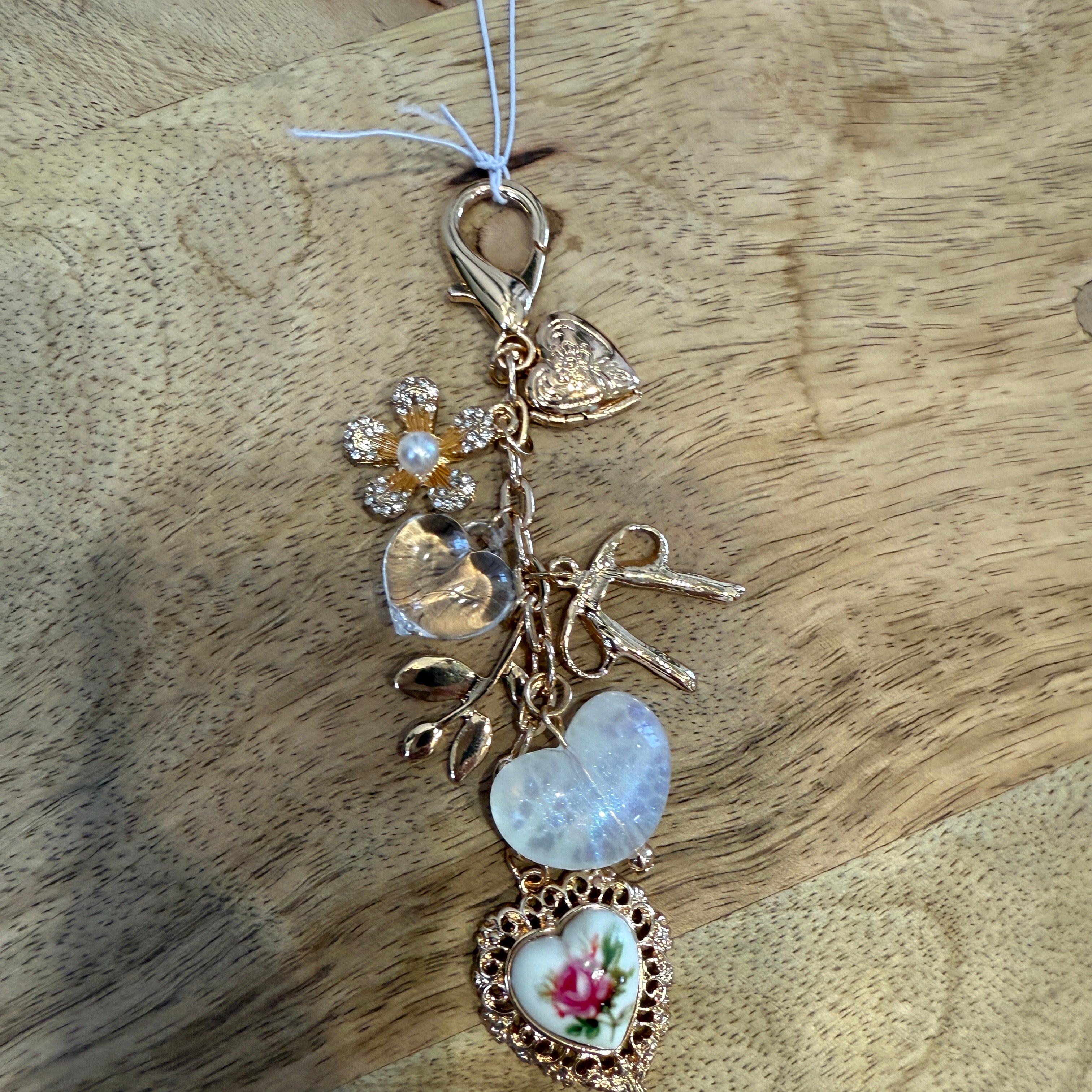 Porcelain Lace Bag Charm-Keychains-joss-The Silo Boutique, Women's Fashion Boutique Located in Warren and Grand Forks North Dakota