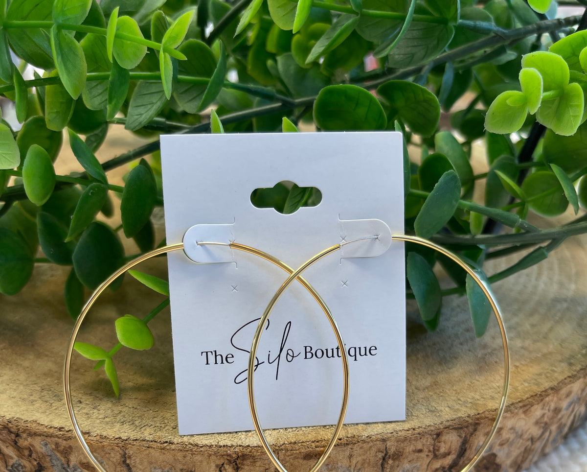 Endless Hoop Earrings-Earrings-Fame-The Silo Boutique, Women's Fashion Boutique Located in Warren and Grand Forks North Dakota