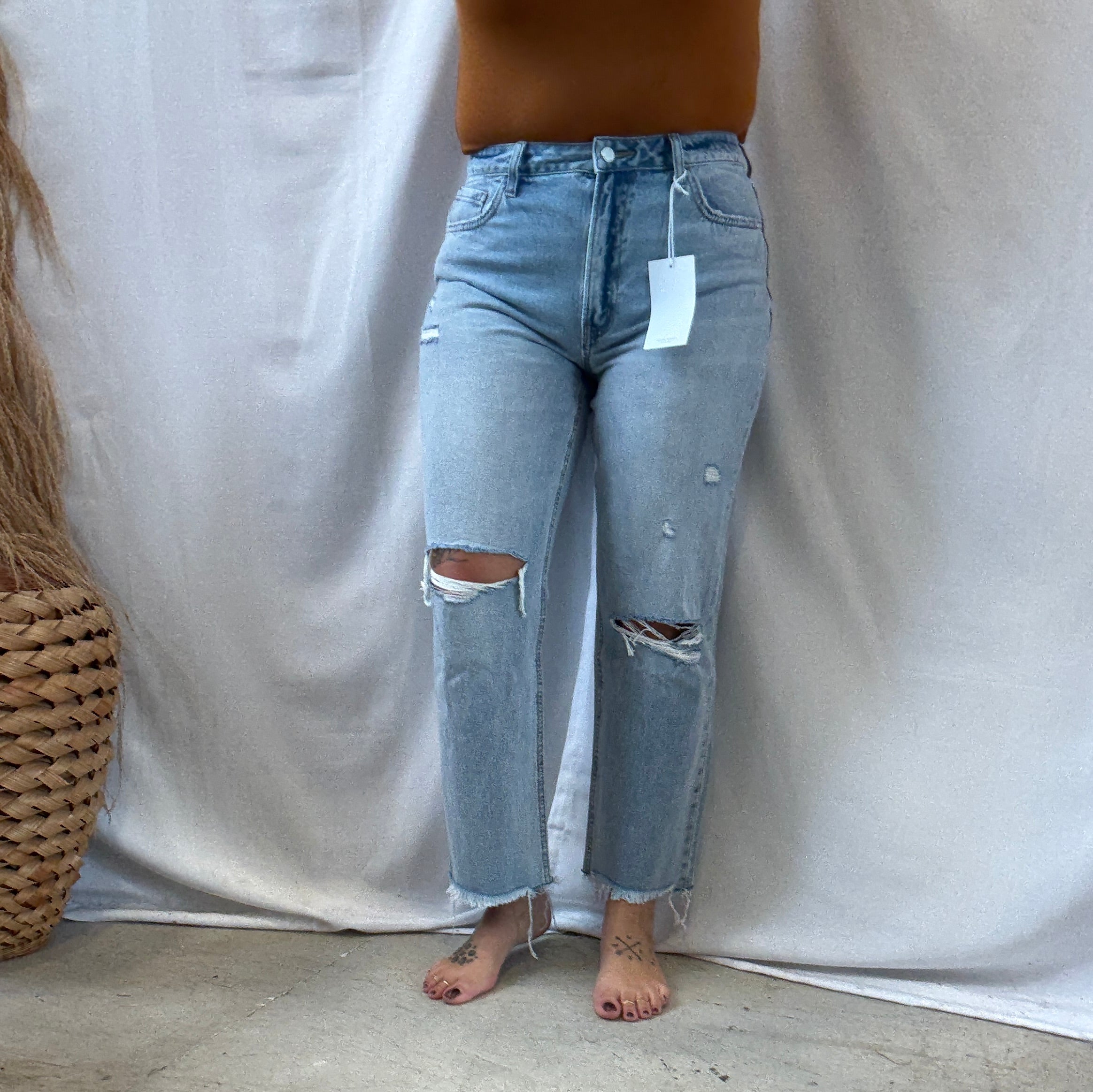 Flying Monkey Flexible Straight Jeans-Jeans-flying monkey-The Silo Boutique, Women's Fashion Boutique Located in Warren and Grand Forks North Dakota