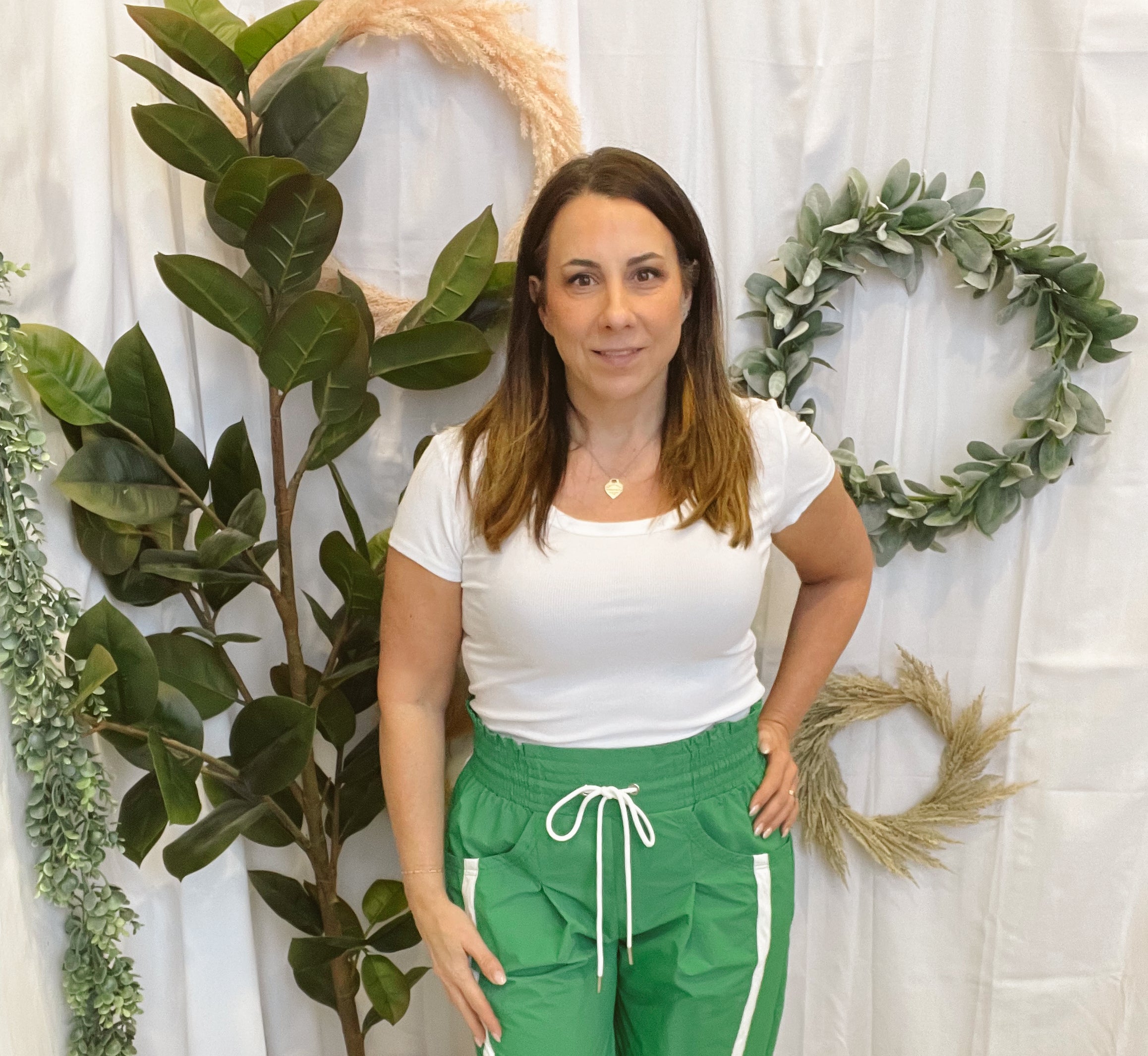 Bucket Windbreaker Pants-Green-Pants-bucketlist-The Silo Boutique, Women's Fashion Boutique Located in Warren and Grand Forks North Dakota