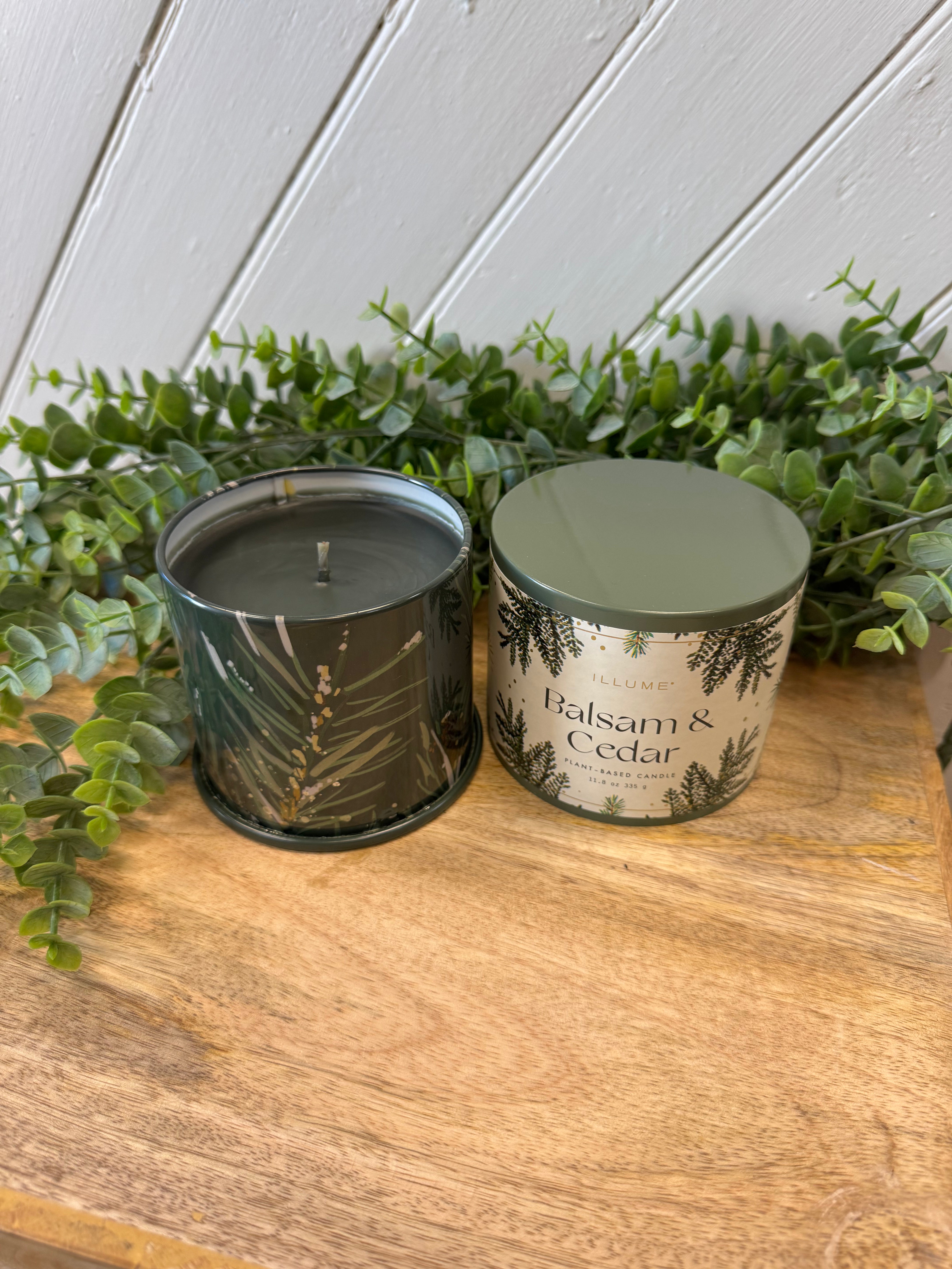 Illume Balsam & Cedar Vanity Tin Candle-Candles-Illume-The Silo Boutique, Women's Fashion Boutique Located in Warren and Grand Forks North Dakota