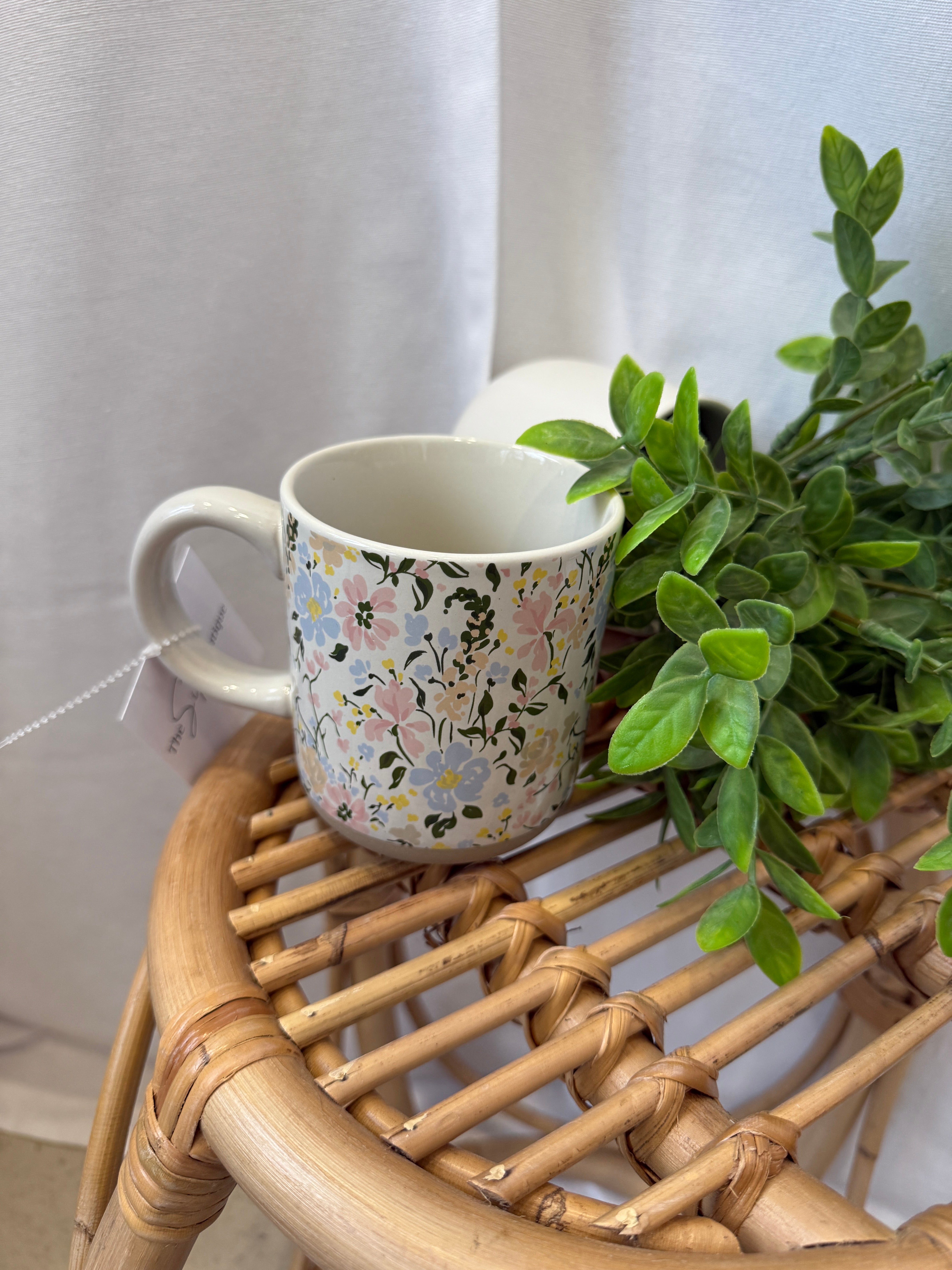Floral Stone Coffee Mug-Drinkware-sweet water decor-The Silo Boutique, Women's Fashion Boutique Located in Warren and Grand Forks North Dakota
