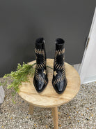 Beast Black Arisa Star Boots-Mules-Beast-The Silo Boutique, Women's Fashion Boutique Located in Warren and Grand Forks North Dakota