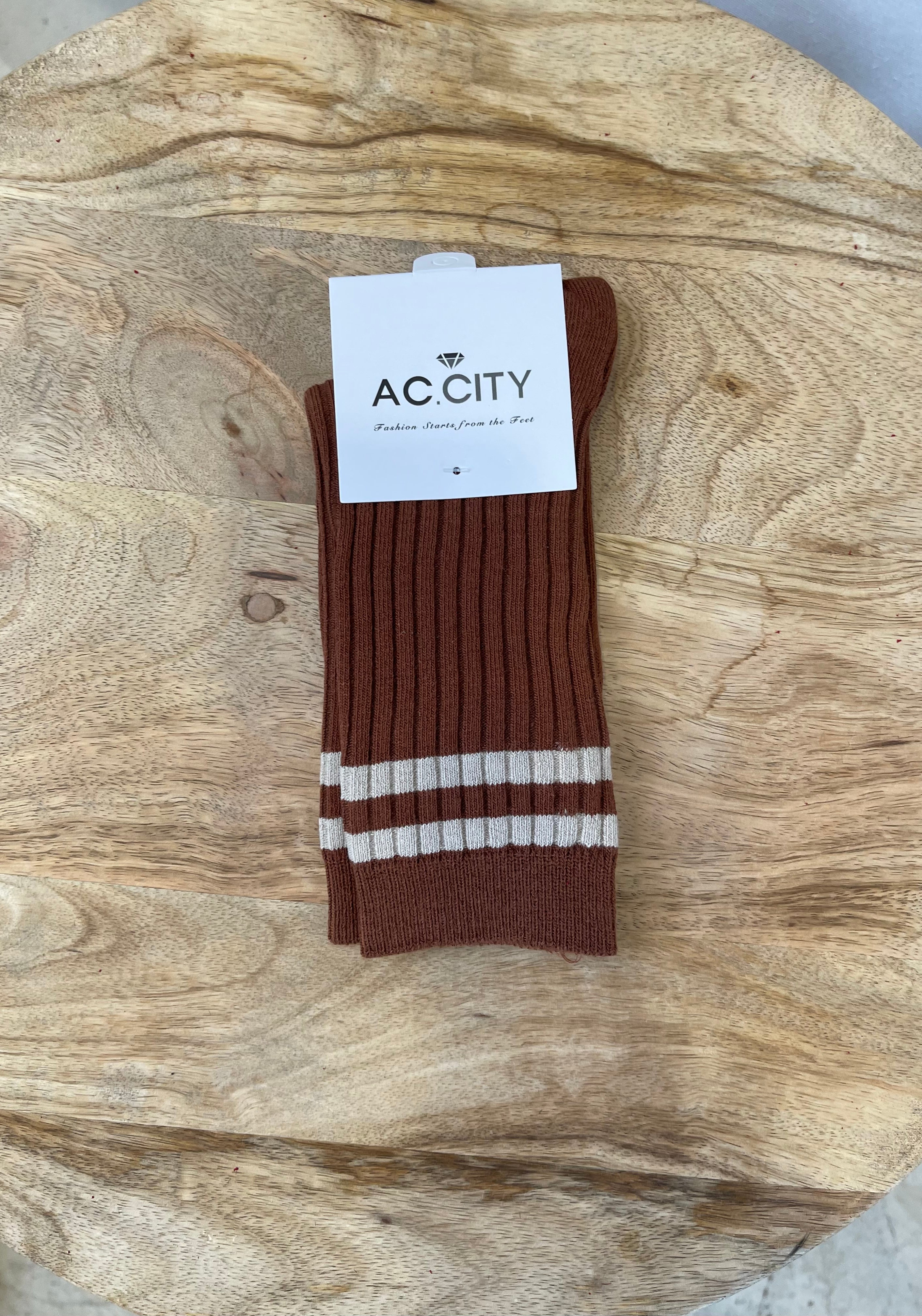 Classic Two Stripes Socks-socks-city-The Silo Boutique, Women's Fashion Boutique Located in Warren and Grand Forks North Dakota