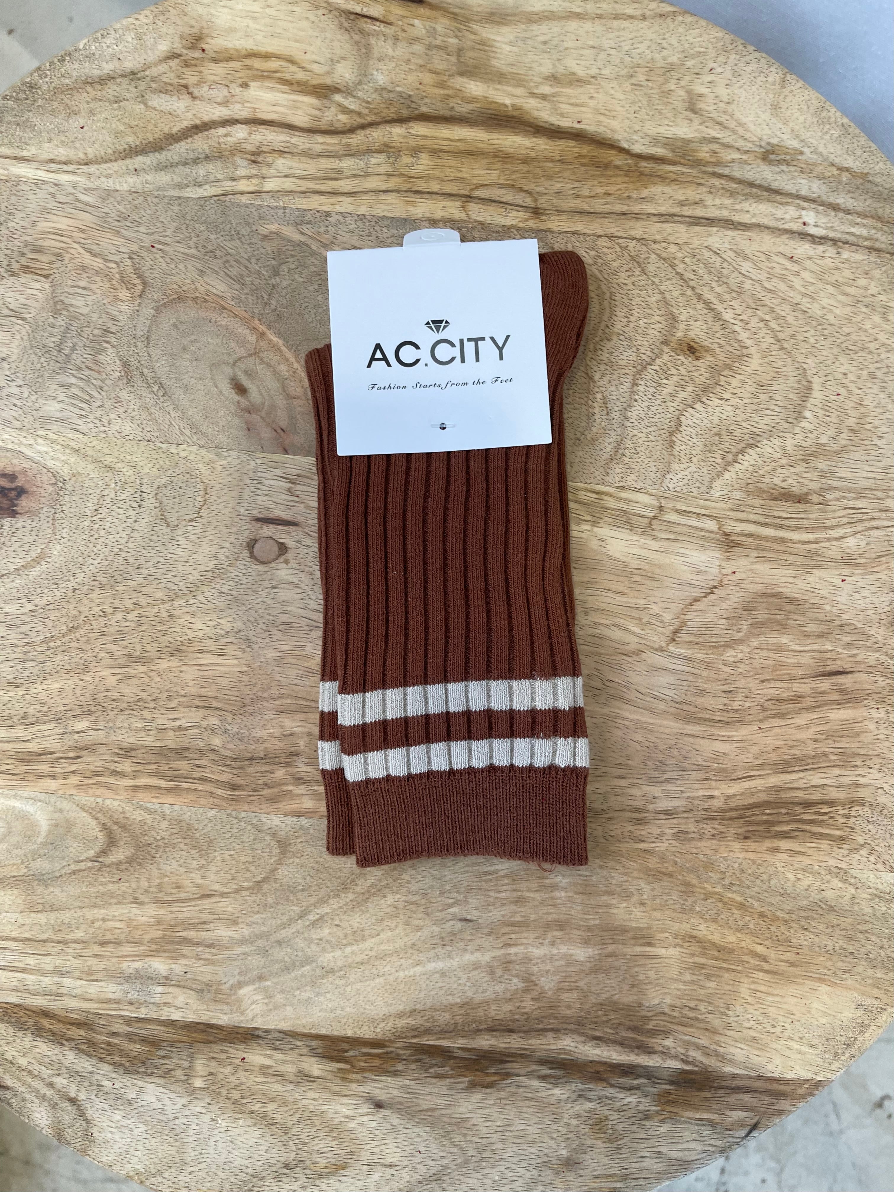 Classic Two Stripes Socks-socks-city-The Silo Boutique, Women's Fashion Boutique Located in Warren and Grand Forks North Dakota