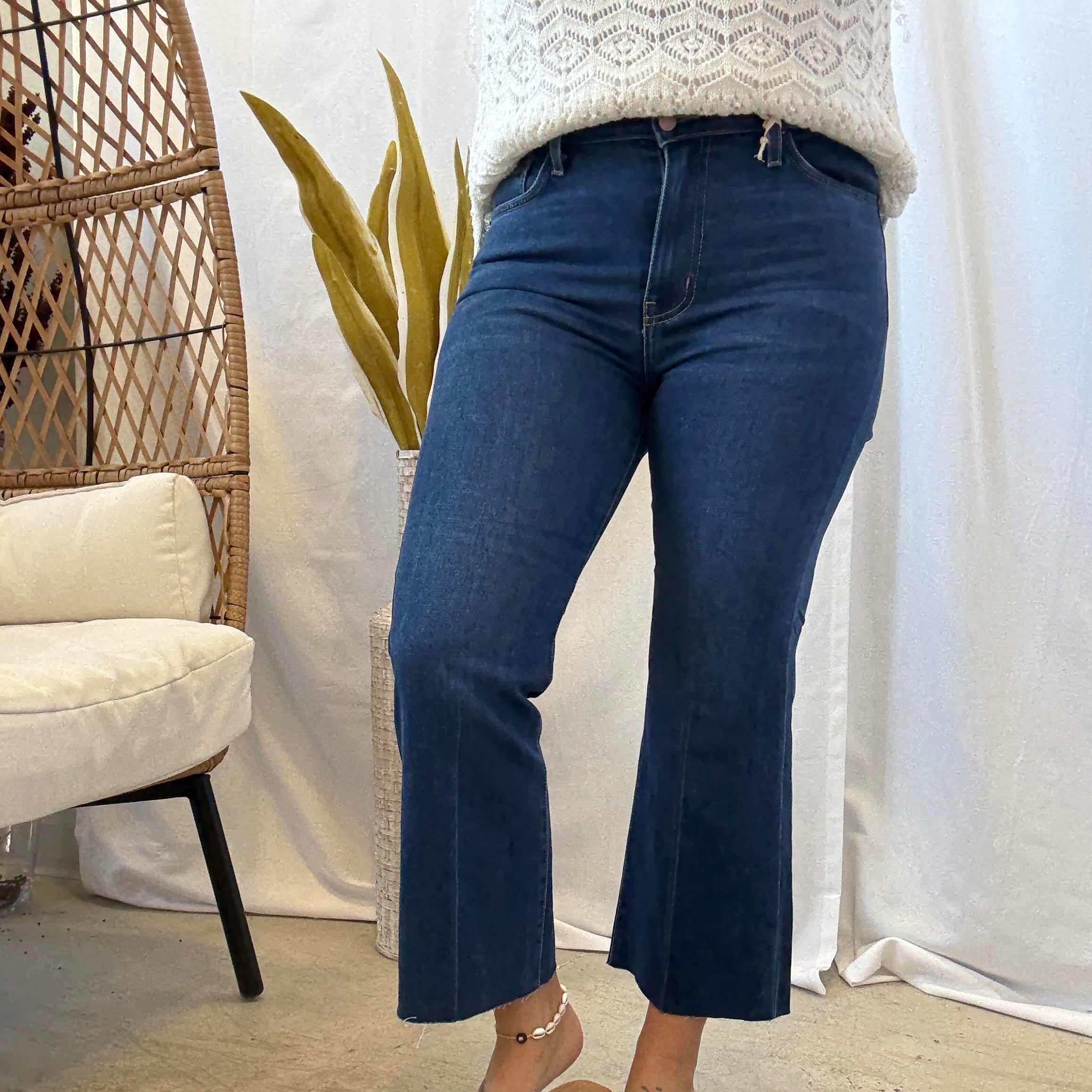 LTJ Sicily Crop Dark Wash Jeans-Jeans-Letters to Juliet-The Silo Boutique, Women's Fashion Boutique Located in Warren and Grand Forks North Dakota