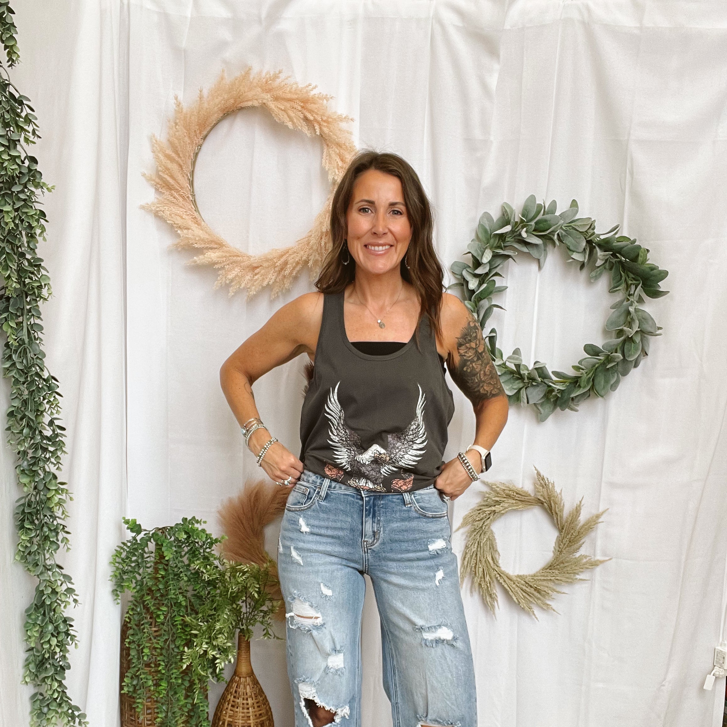 Blakeley Drew Distressed Dad Jeans-Jeans-risen-The Silo Boutique, Women's Fashion Boutique Located in Warren and Grand Forks North Dakota