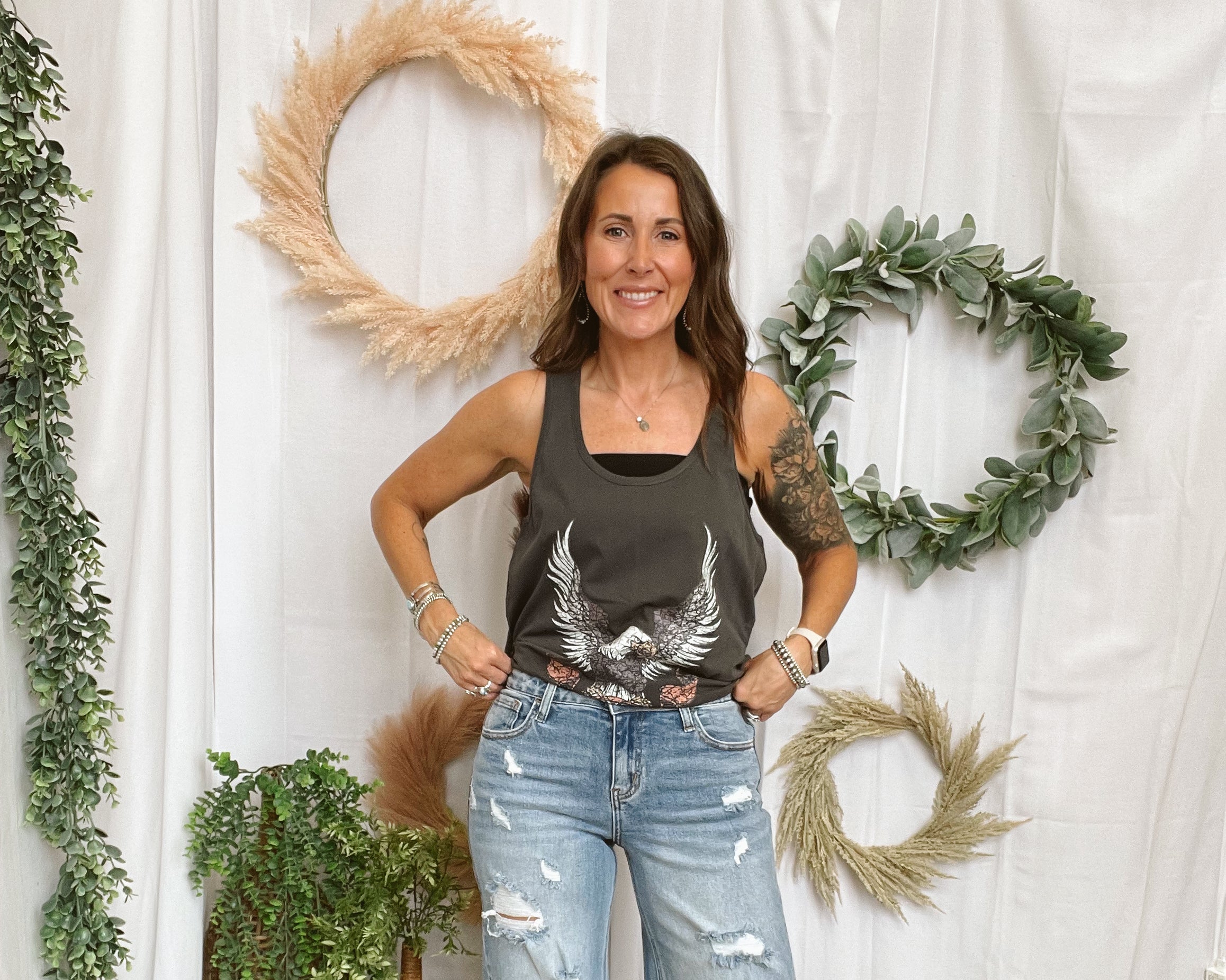 Blakeley Drew Distressed Dad Jeans-Jeans-risen-The Silo Boutique, Women's Fashion Boutique Located in Warren and Grand Forks North Dakota