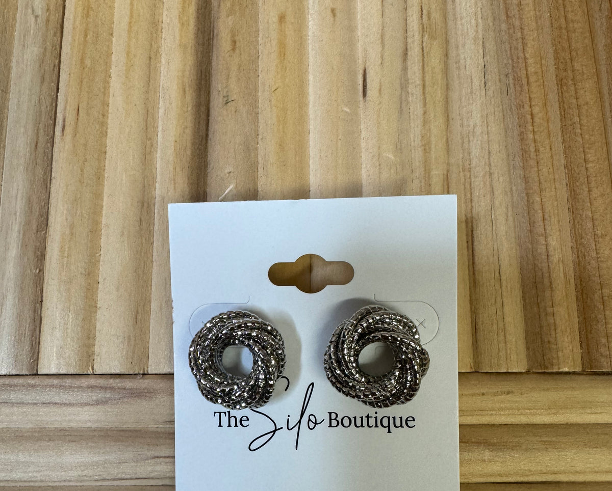 Twist Knot Stud Earrings-earrings-Fame-The Silo Boutique, Women's Fashion Boutique Located in Warren and Grand Forks North Dakota