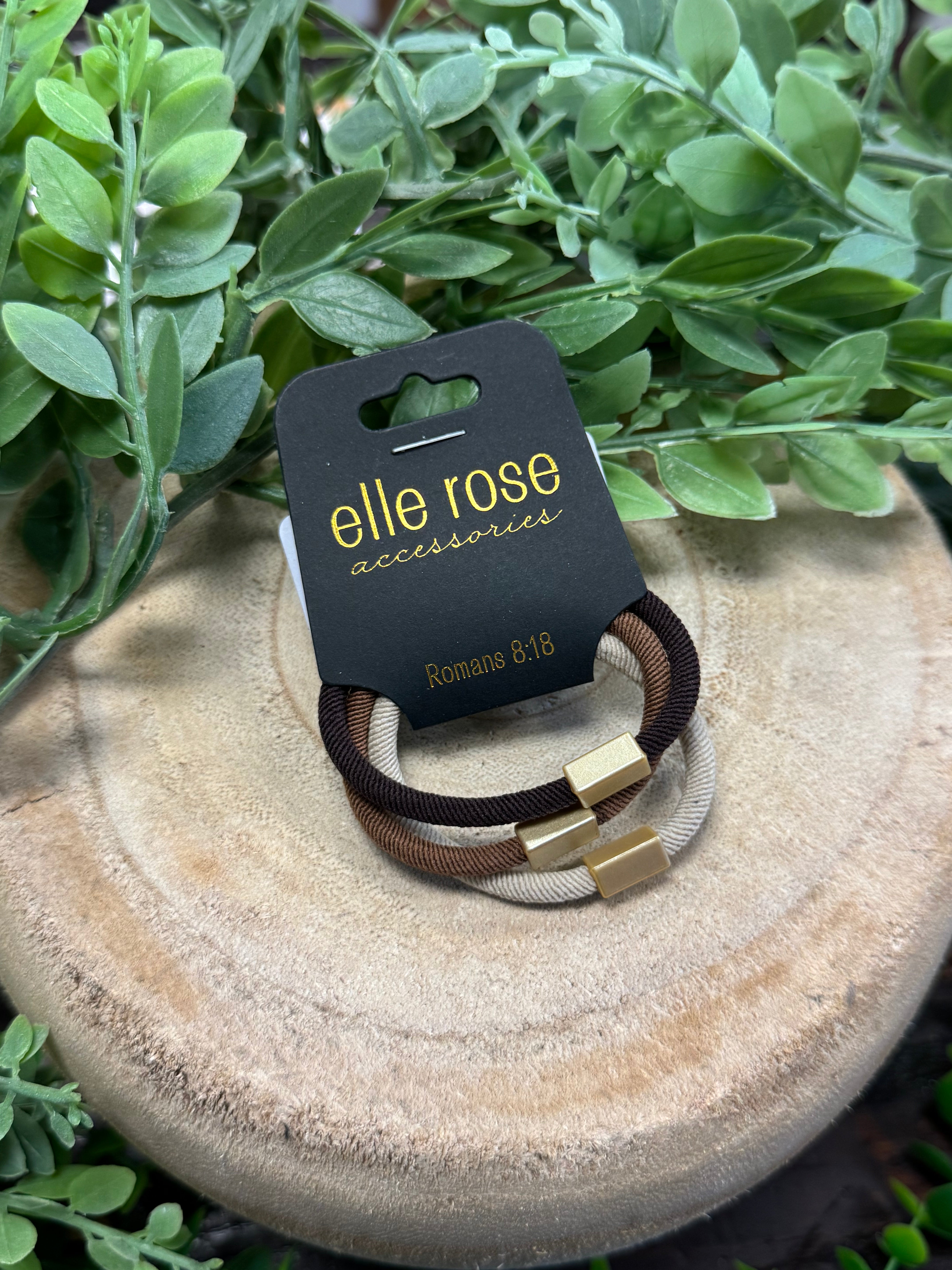Elastic Hair Tie Bracelet Trio-Hair Accessories-scented-The Silo Boutique, Women's Fashion Boutique Located in Warren and Grand Forks North Dakota