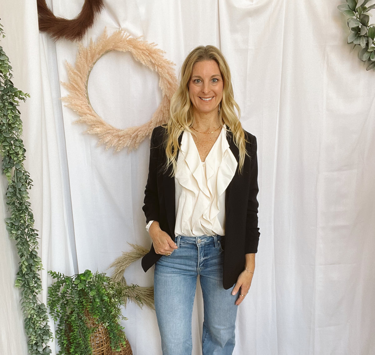 Vera Black Blazer-Blazers-Zenana-The Silo Boutique, Women's Fashion Boutique Located in Warren and Grand Forks North Dakota