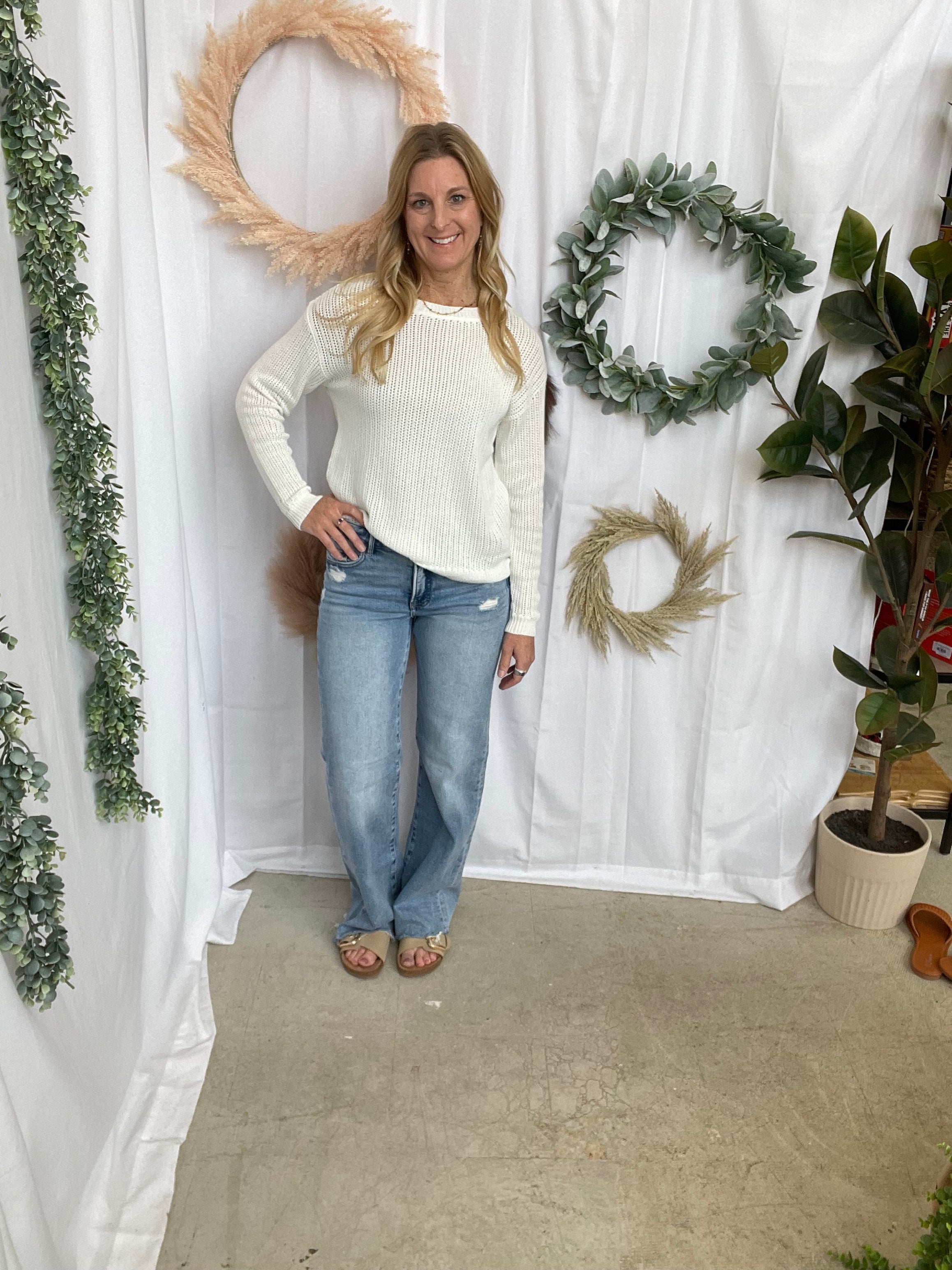 Risen Leslie Light Wide Leg Jeans-Jeans-risen-The Silo Boutique, Women's Fashion Boutique Located in Warren and Grand Forks North Dakota