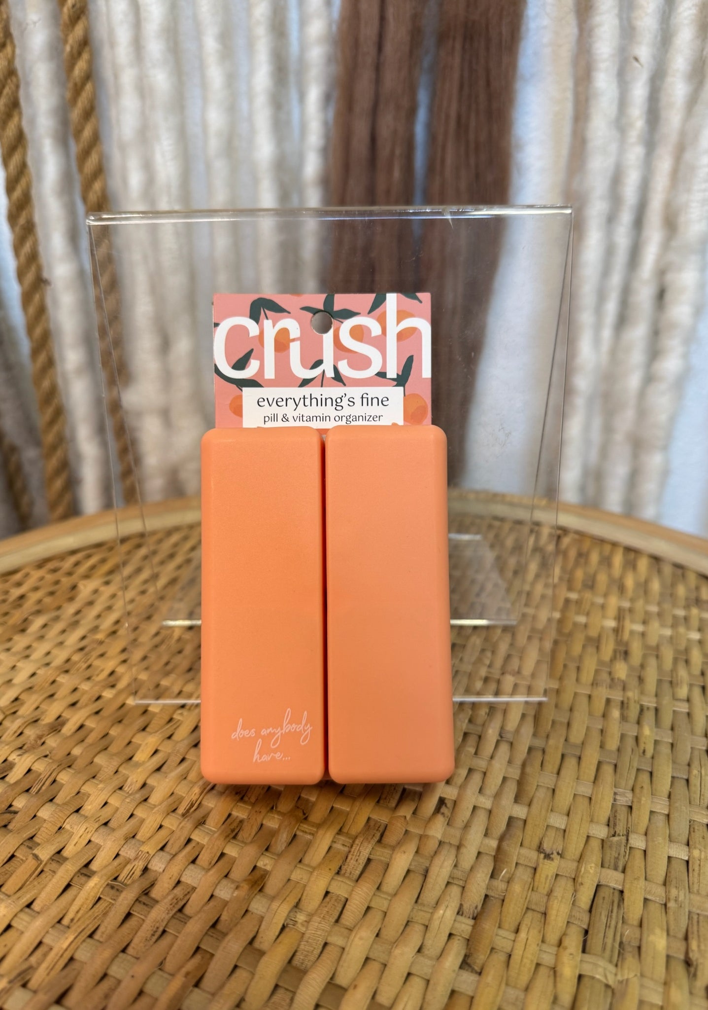 Crush Everything's Fine Pill & Vitamin Case-Pill Organizer-dm-The Silo Boutique, Women's Fashion Boutique Located in Warren and Grand Forks North Dakota