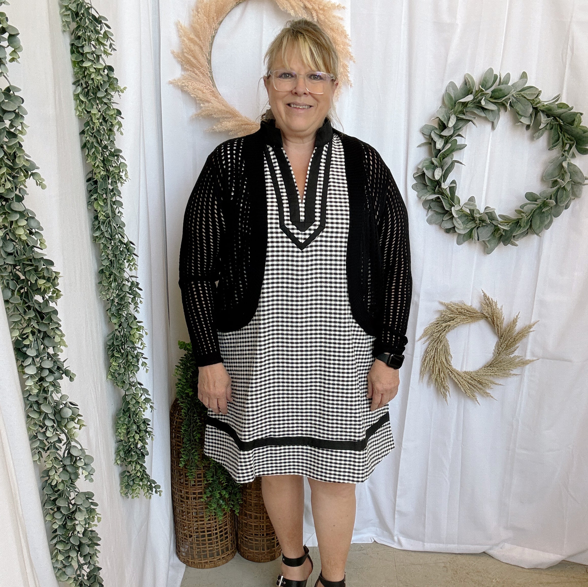 CC Open Knit Cocoon Cardigan-Black-Sweaters-cozy co-The Silo Boutique, Women's Fashion Boutique Located in Warren and Grand Forks North Dakota